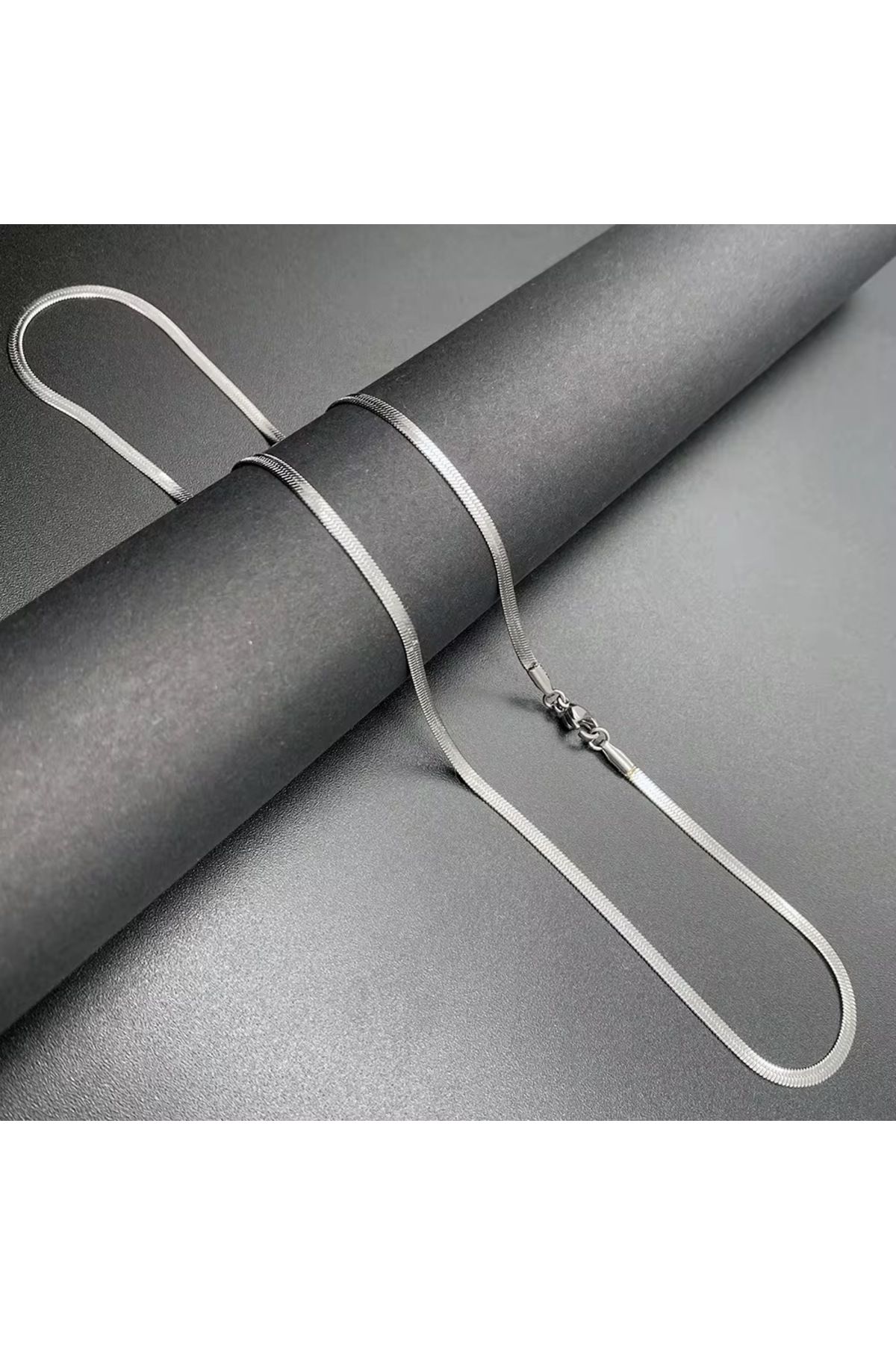 Siya Silver Kararmaz Çelik İtalyan Zincir Kolye - 60 cm/3mm