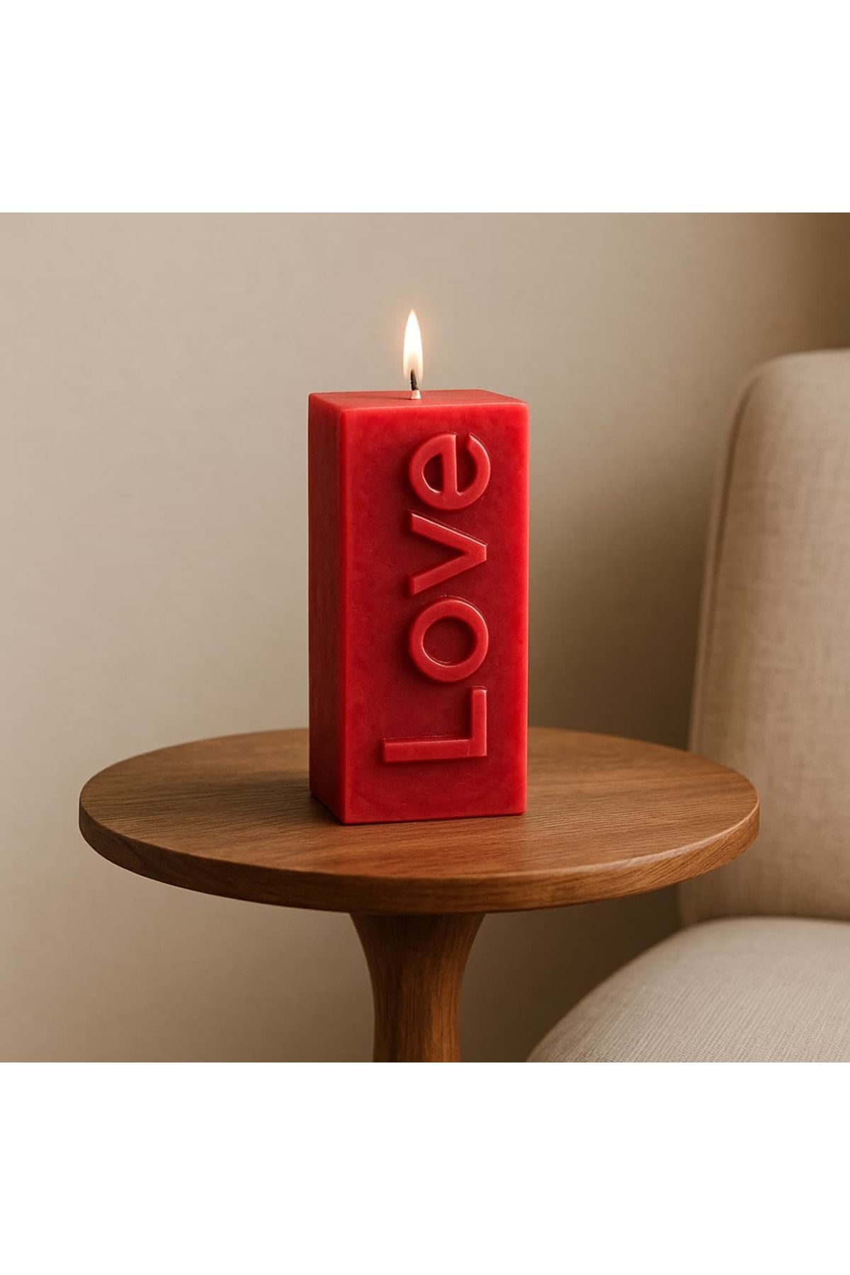 cihembutik Kokulu kırmızı mum (LOVE)