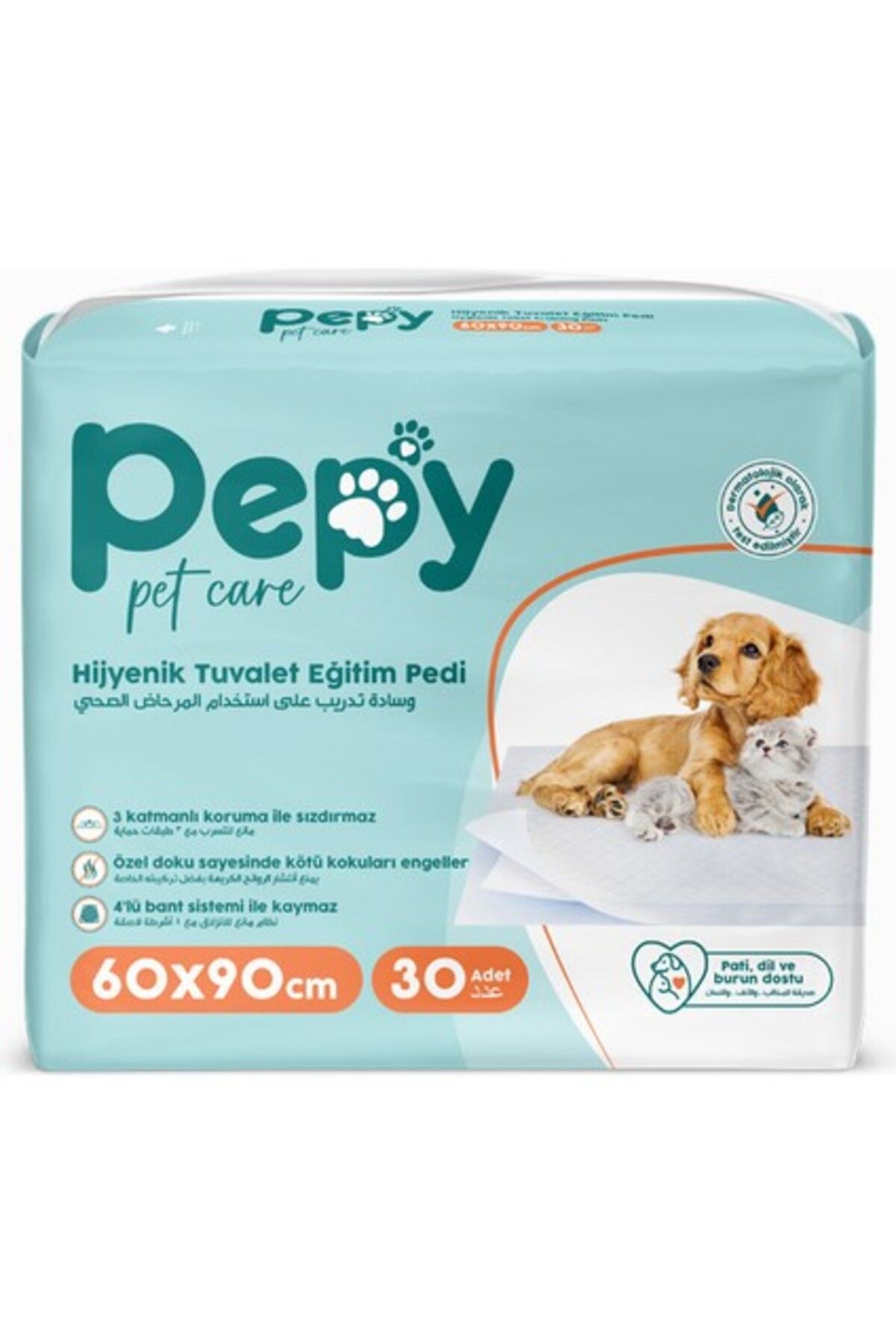 Orqinel Pepy Pet Care Pepy 60X90 cm Hijyenik Tuvalet Eğitim Pedi 30'lu 1 Paket 30 Adet