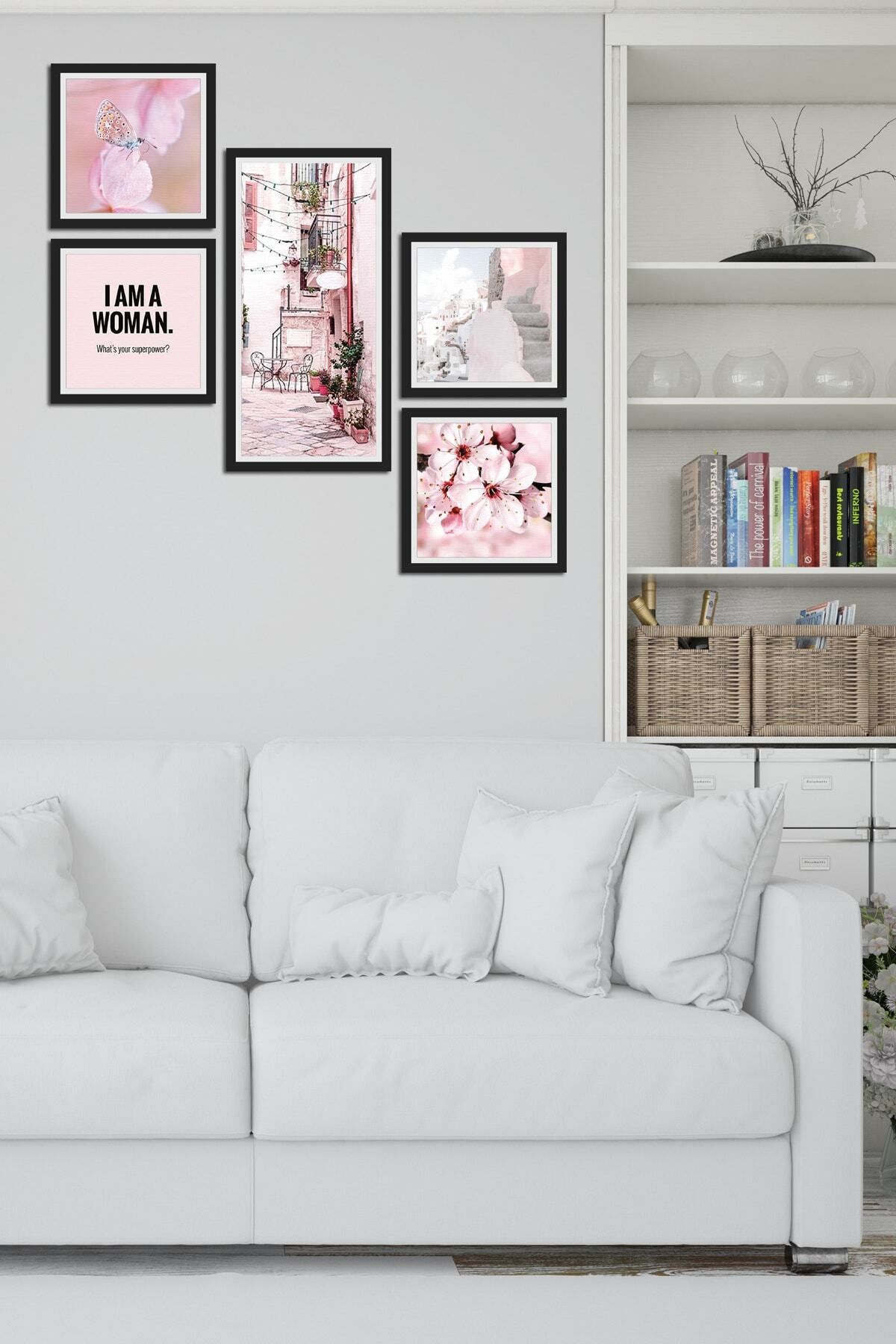 Pi Dekorasyon Collage Style 5 Parçalı Mdf Tablo Atf203