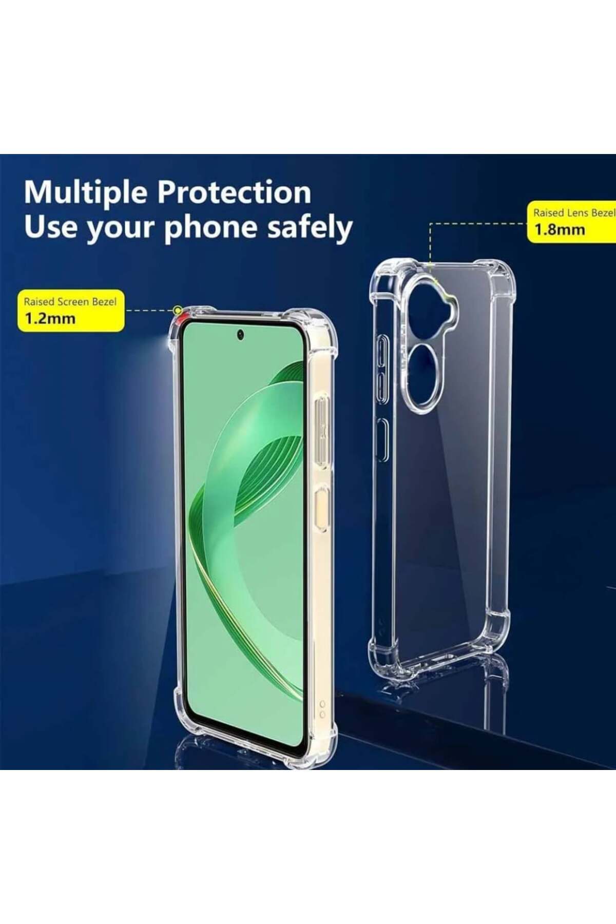 SKYDDAR INNOVATION-Case for Huawei nova 11 SE / nova 12 SE, Shockproof from Silicone Slim, Transparent, sticker set 3