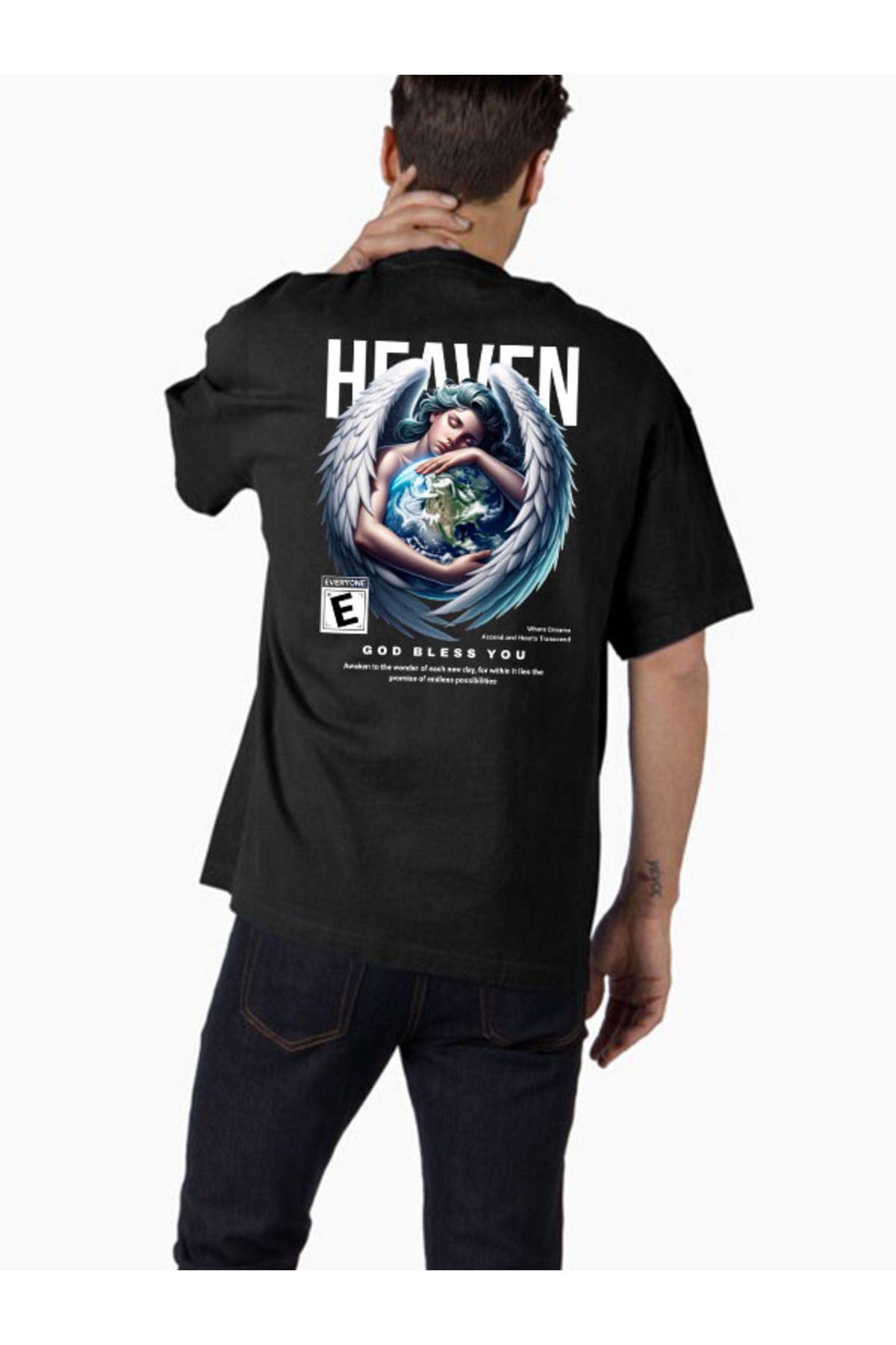COMVİCHO Unisex streetwear97 Tasarım Baskılı Oversize T-Shirt