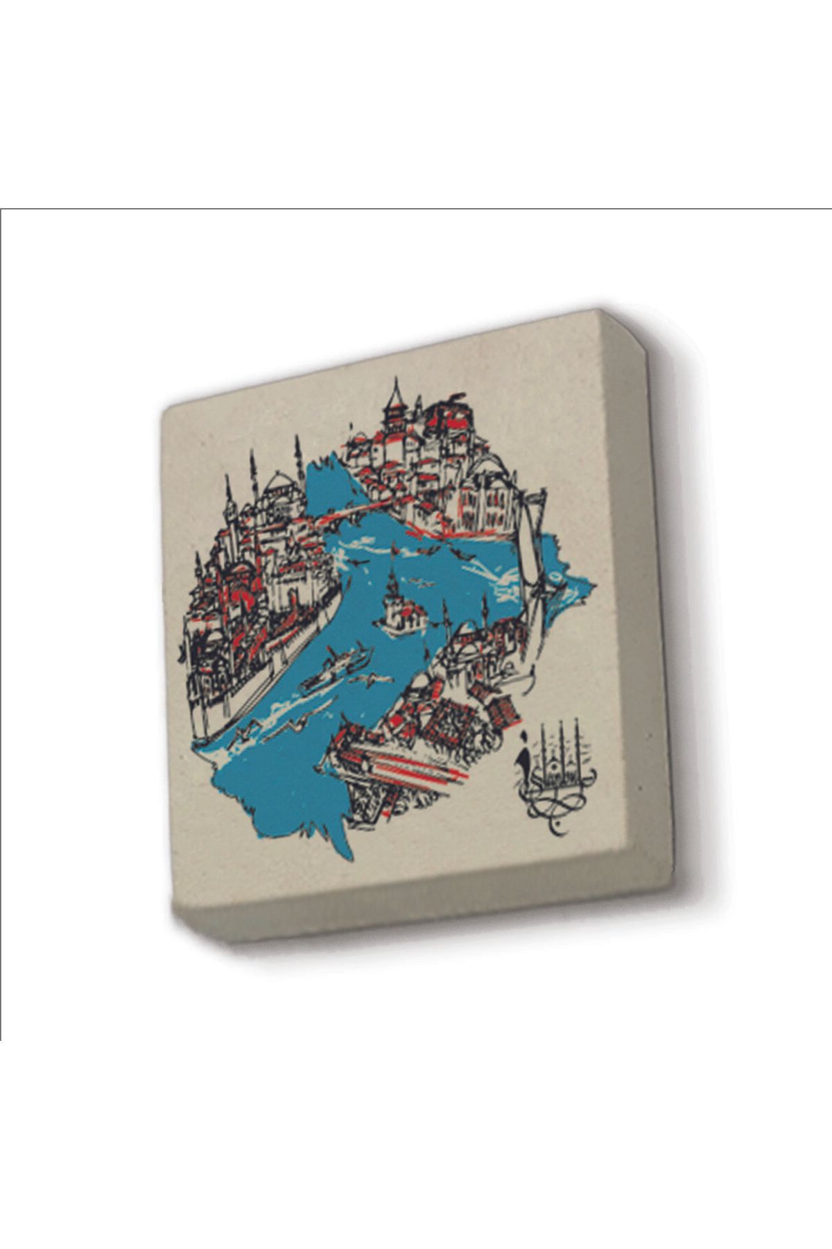 Souvenest İstanbul Boğazı Ve Haliç Baskılı Doğaltaş Magnet Krt-031