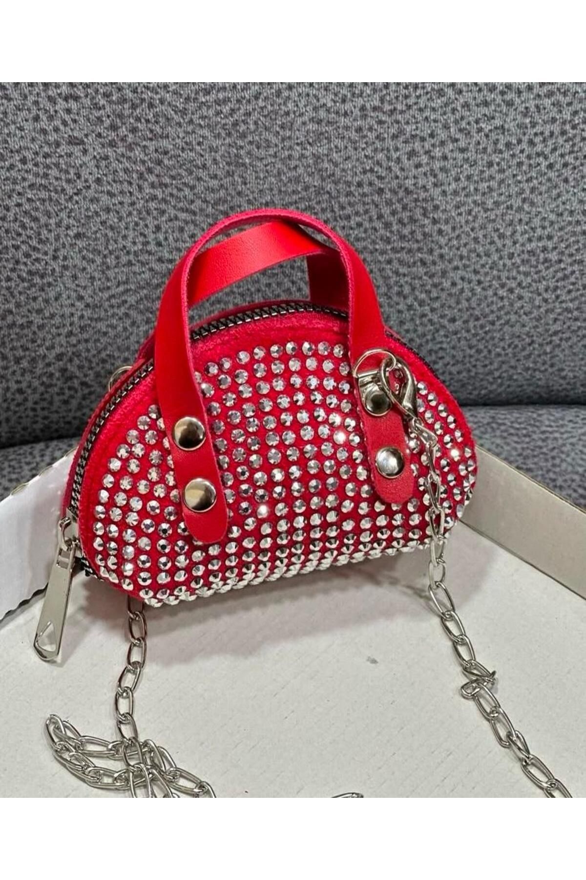 ÇANTA El Çantası Kırmızı Çocuk Mini Bozuk Para Çantası Hediyelik Renkli Çanta 7 x10cm