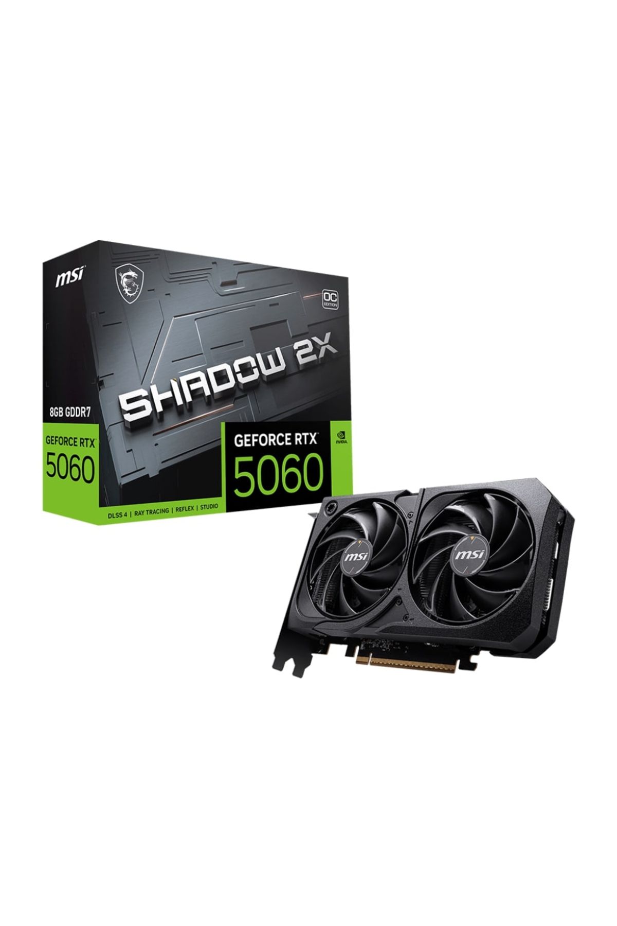 MSI GeForce RTX 5060 8GB Shadow 2X OC GDDR7 128Bit DX12 Gaming (Oyuncu) Ekran Kartı