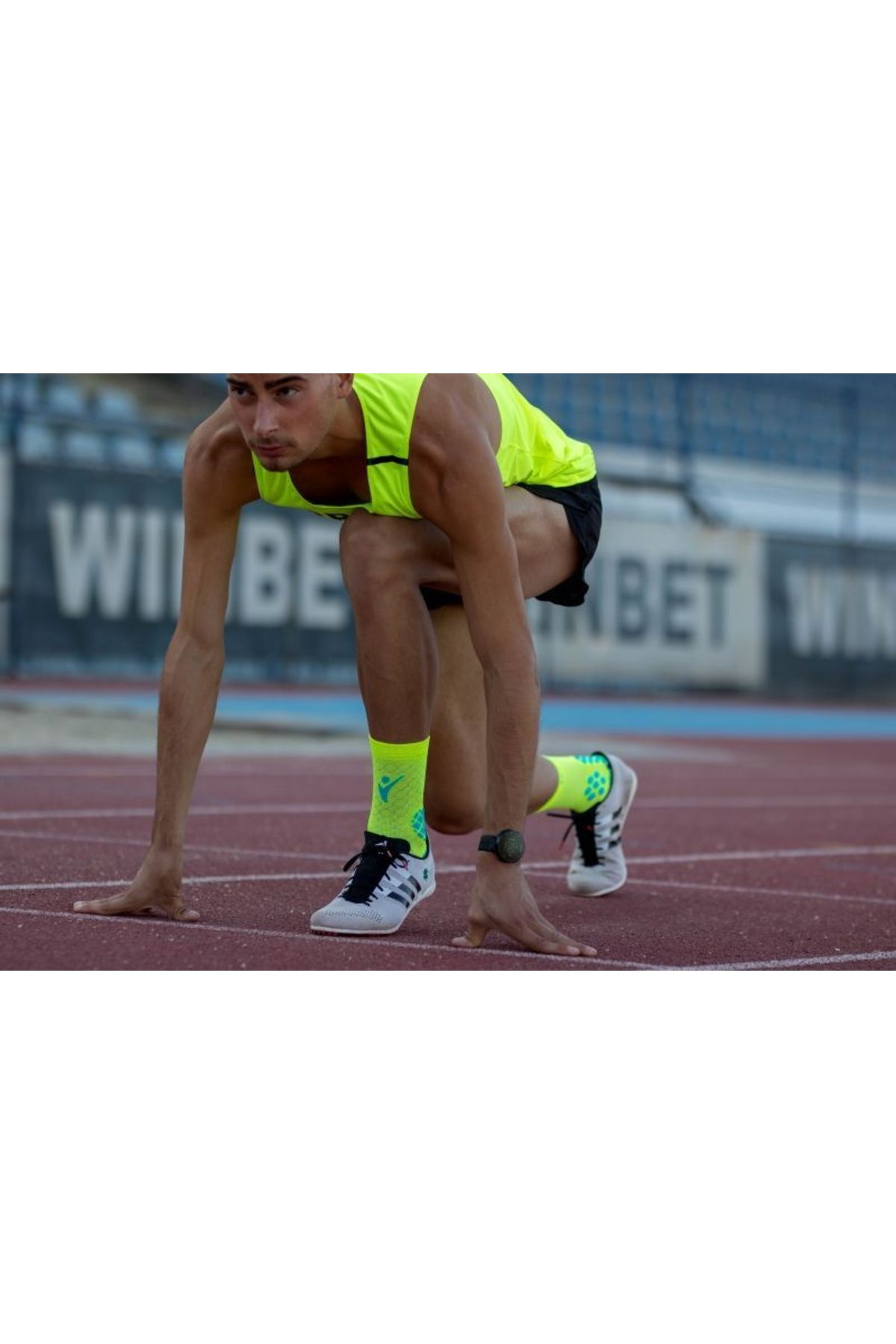 Try to Fly-Compression running socks Yellow 4