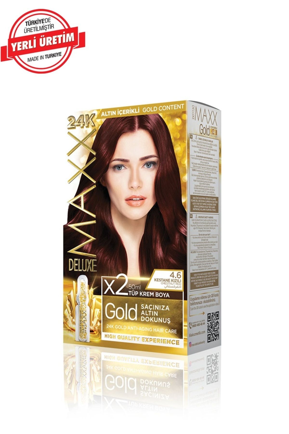 MAXX DELUXE Gold Series Saç Boya Seti 2 Tüp Boya 2 Oksidan 30 Harika Renk Seçeneği
