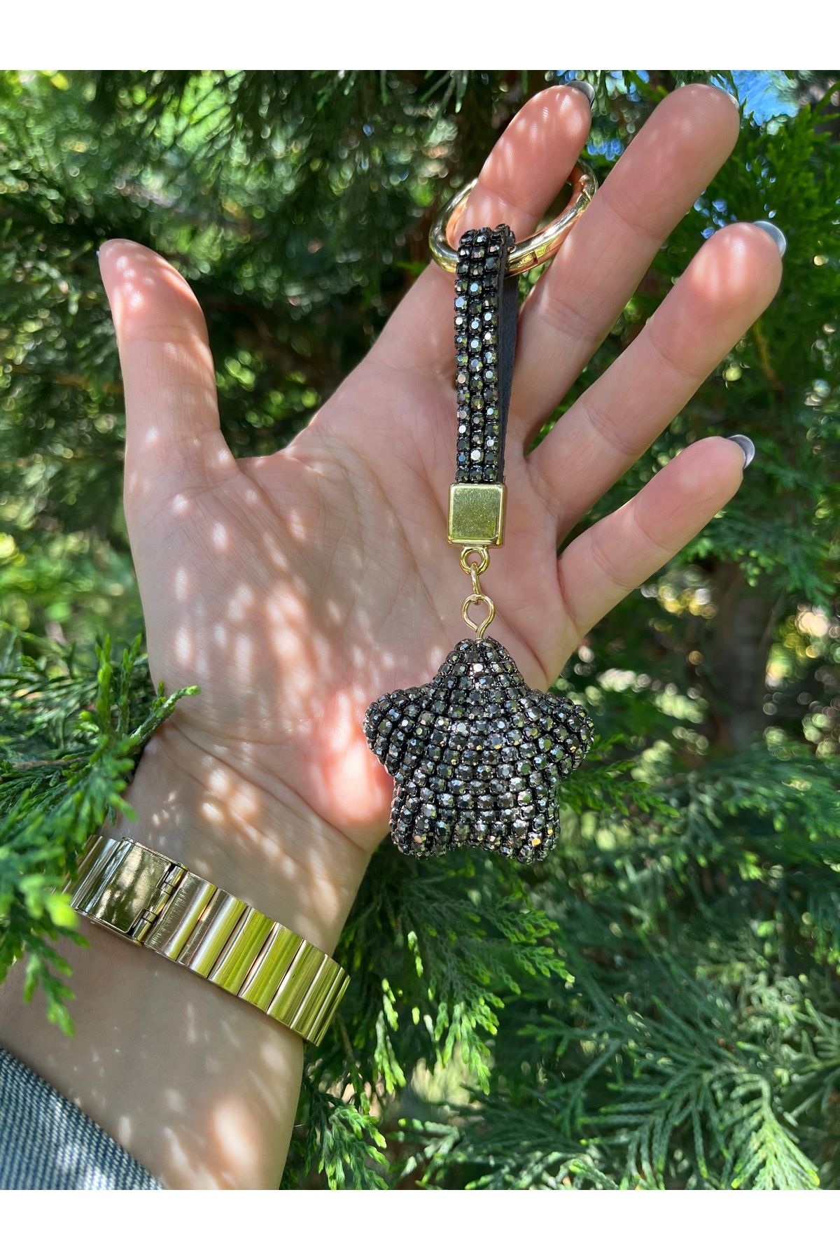 nergis collection Yıldız Taşlı Çanta Charmı ve Anahtarlık