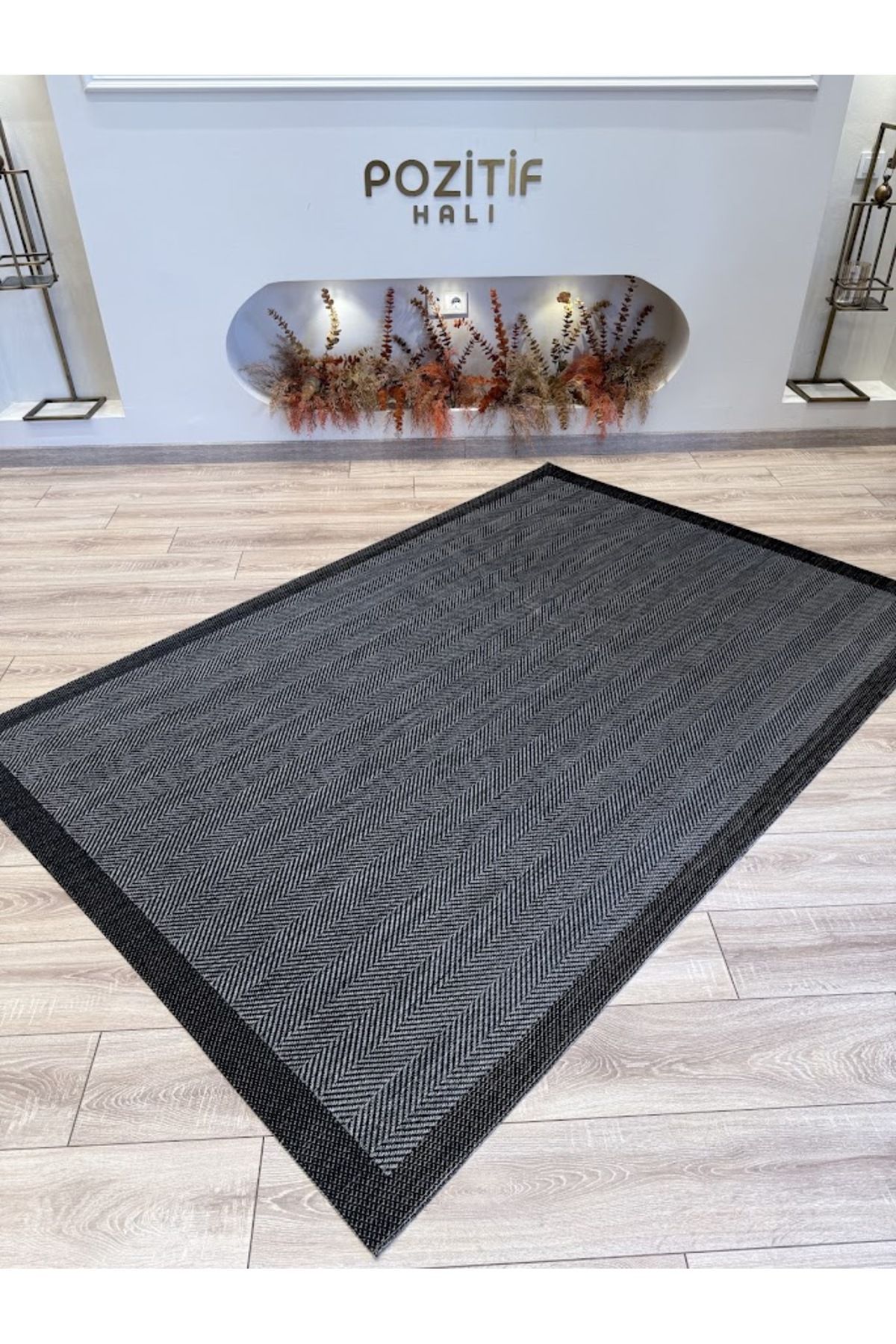 POZİTİF HALI Kendinden Bordürlü Sisal Modern Mutfak Halısı