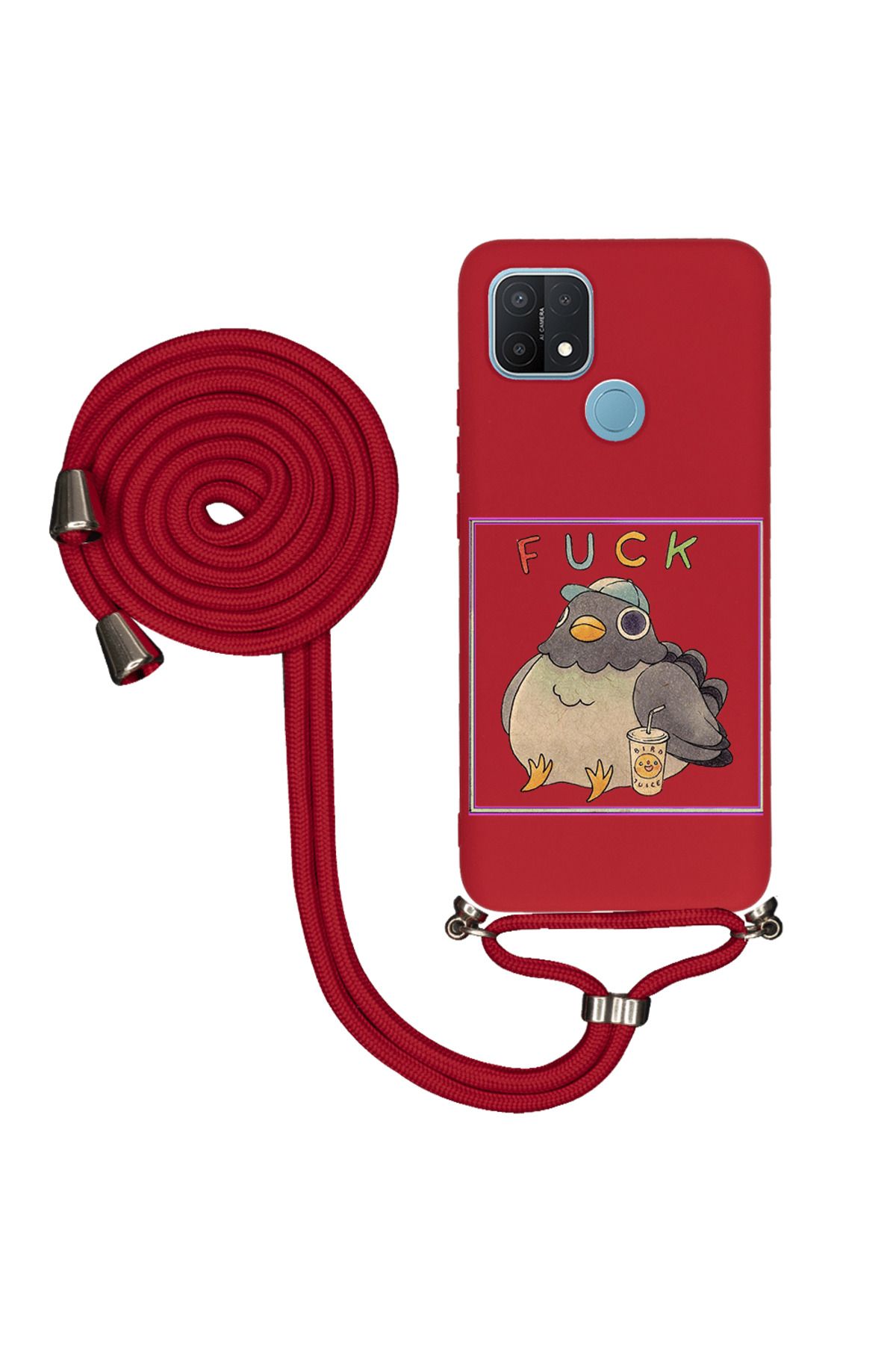 Royaleks Oppo A15s İpli Lansman Kılıf - Fuck