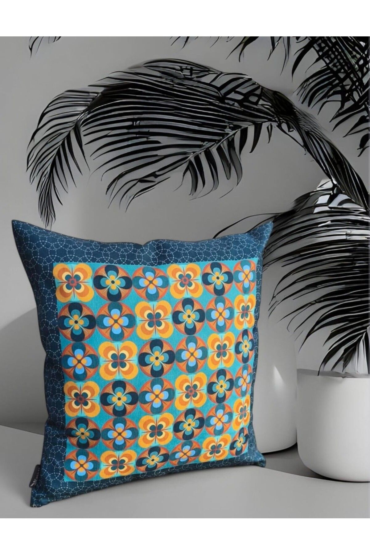 Home BASKILI KIRLENT KILIFI - RETRO ÇİÇEKLER