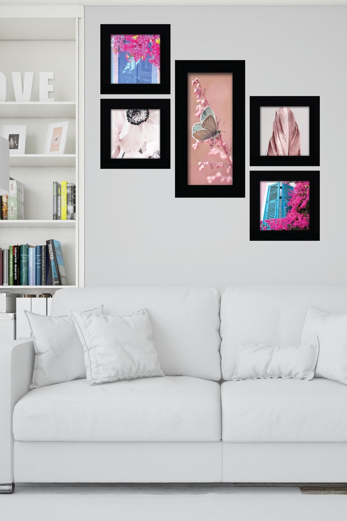 Pi Dekorasyon Collage Style 5 Parçalı Mdf Tablo Atf277