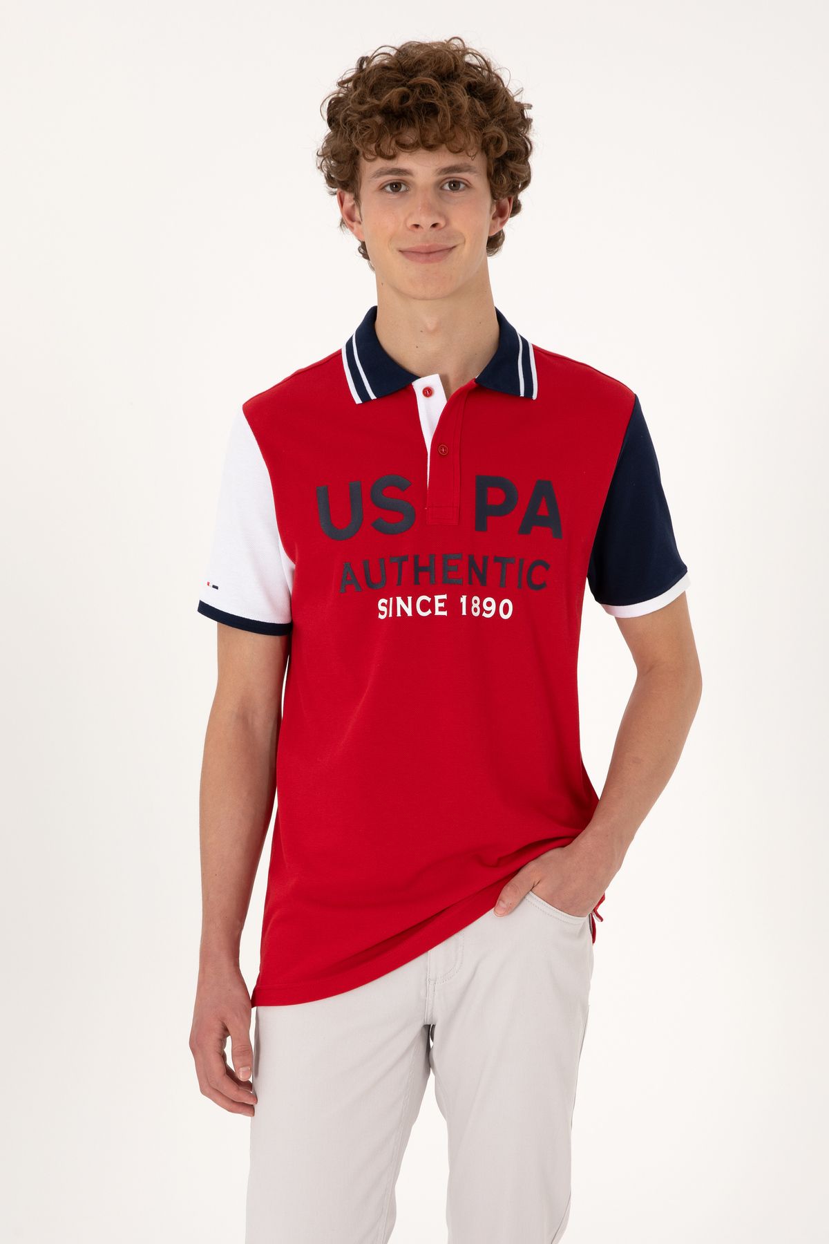 U.S. Polo Assn. Erkek Kırmızı Tişört 50299803-VR030