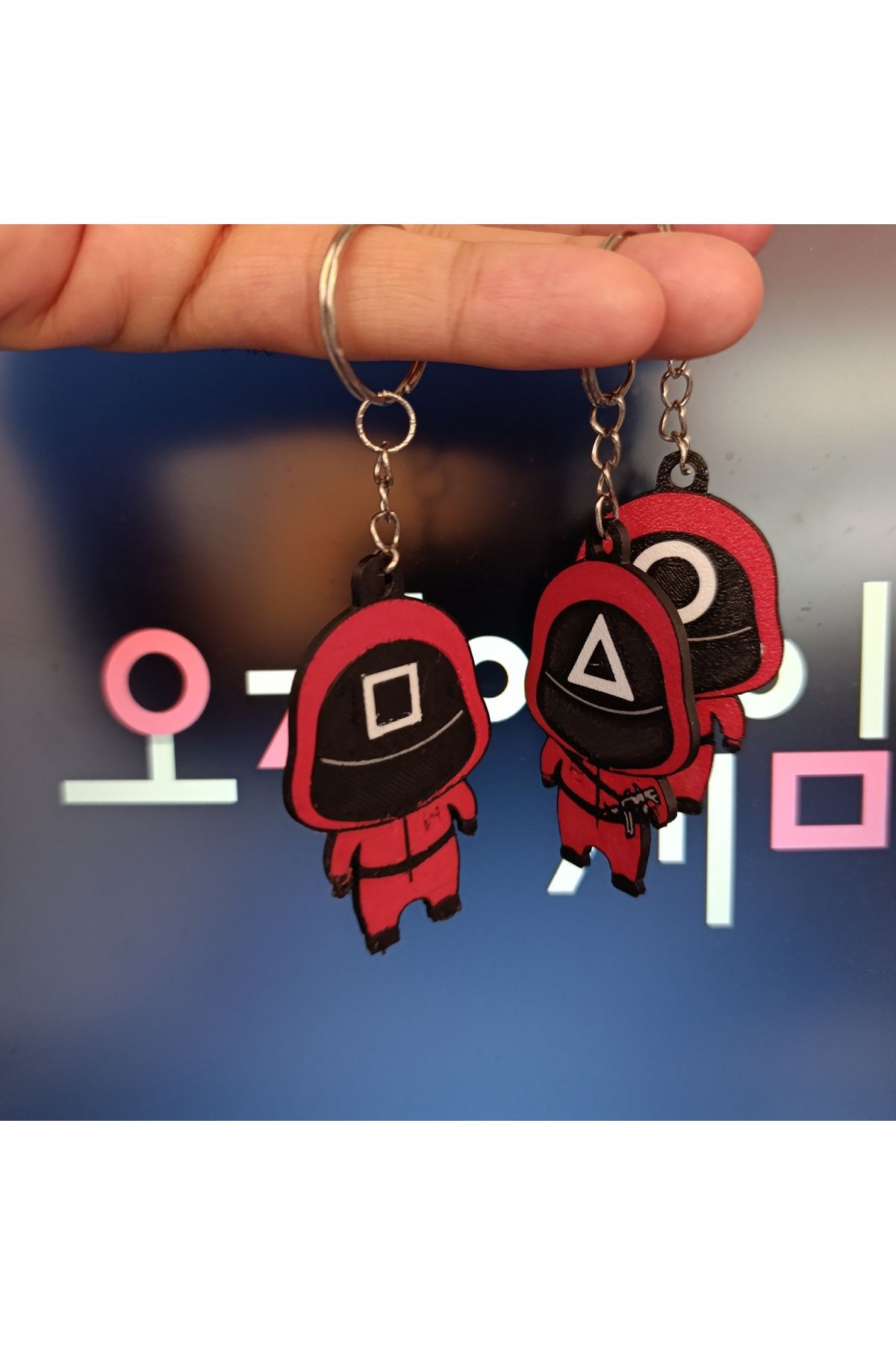 Mey3DDesign Squidgame Anahtarlık, 3'lü Set Gardiyan