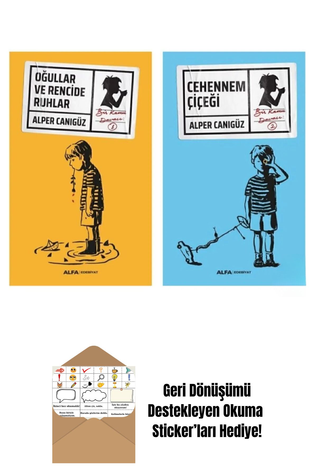 Alfa Yayınları Alper Canıgüz Bir Kamu Davası 2 Kitap Set + Okuma Sticker'ları