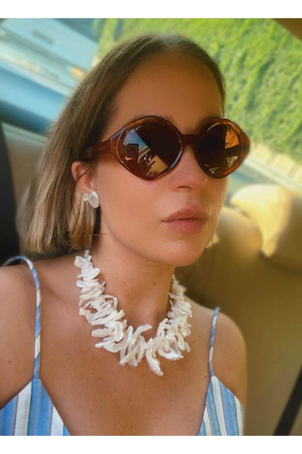 B Design jewelry Kuğu ve Mercan Kolye