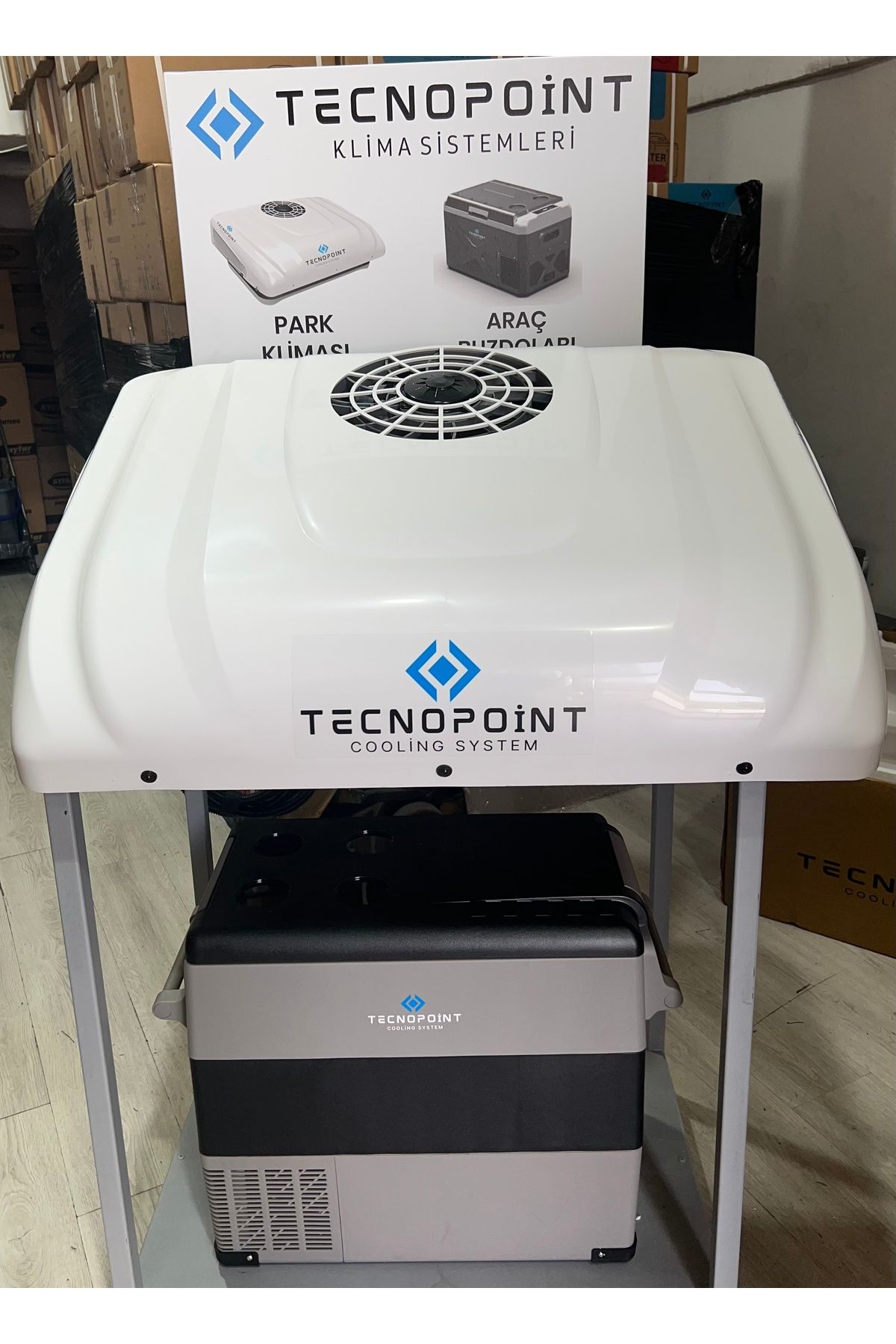 tecnopoint Tavan Tipi Park Kliması 24 V Tır Park Kliması Kamyonet, Karavan, Minibüs, Panelvan dijital ekranlı