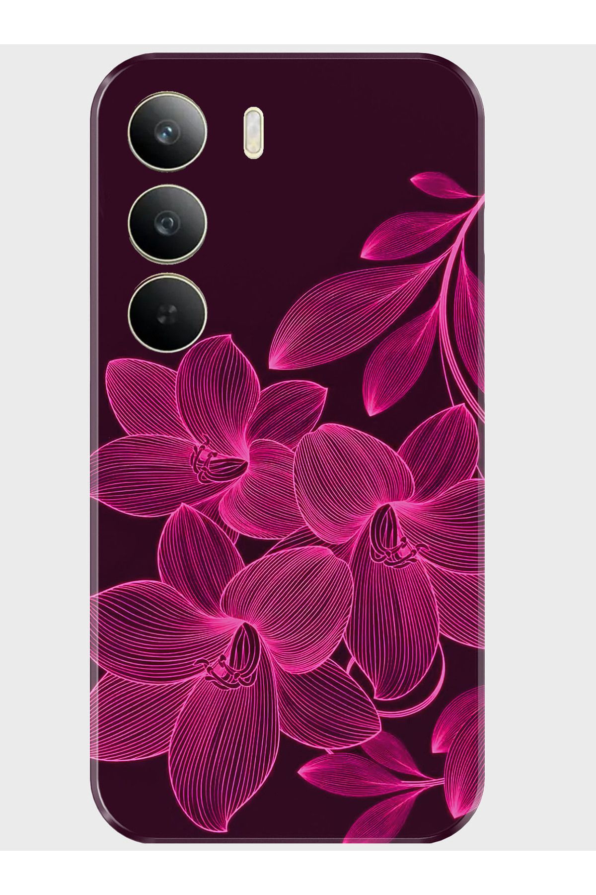 Activist Realme C75 Kılıf Kamera Korumalı Baskılı Silikon Kapak - redflower