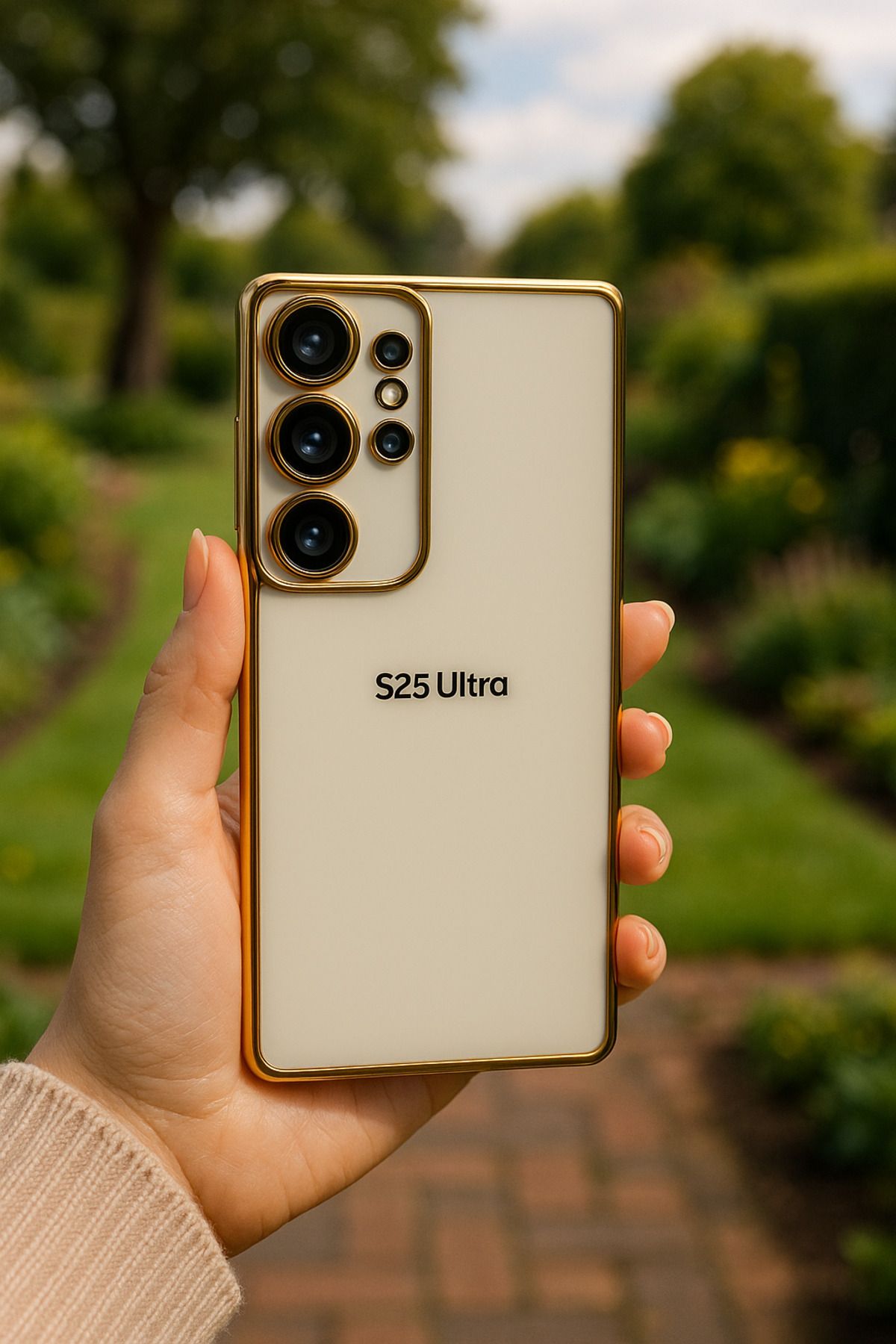 İnci Samsung s 25 ultra lazer kesim silikonlu kamera lens koruyucu lu telefon kılıfı