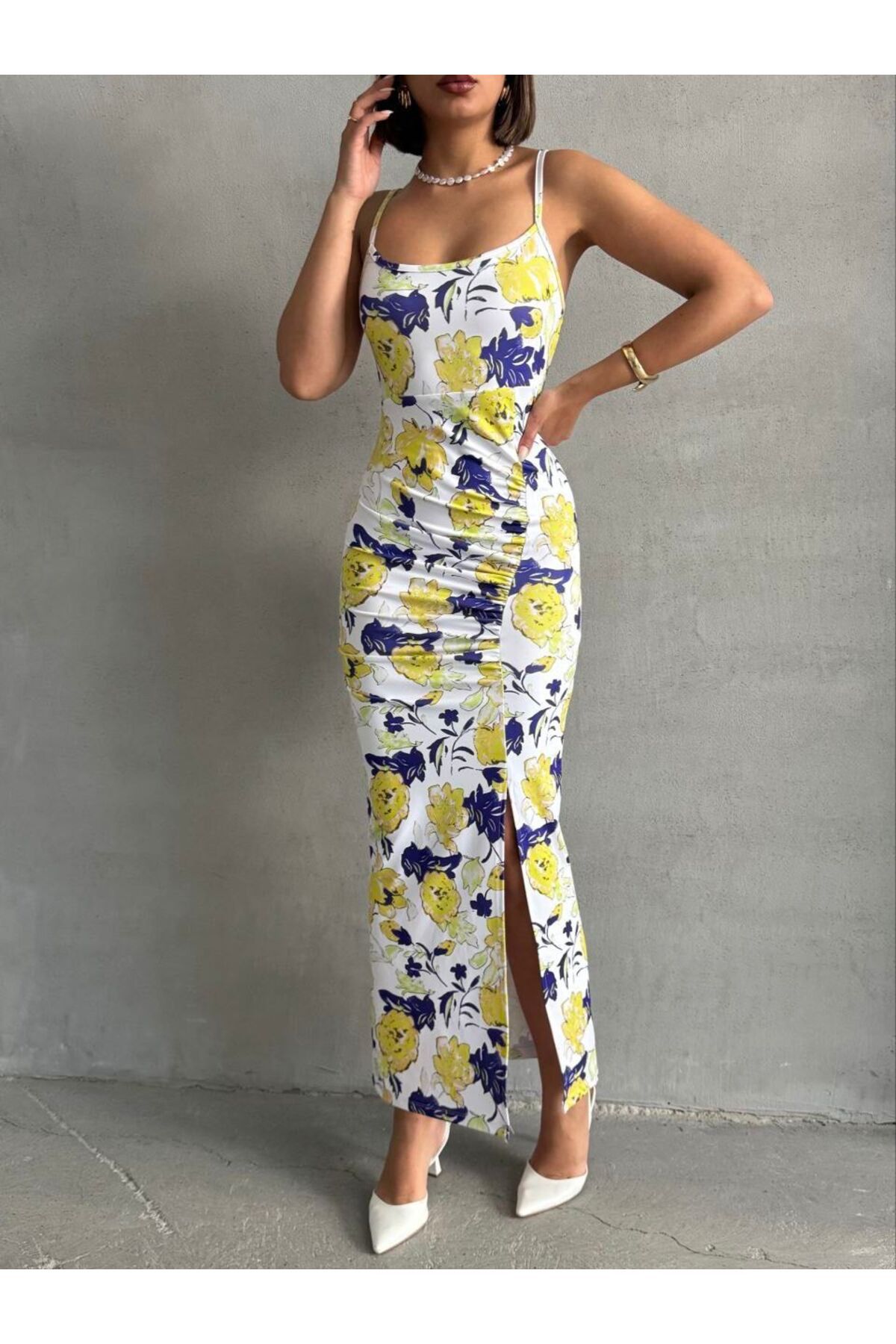 MOONBUTY ÇİÇEK DESENLİ ELBİSE