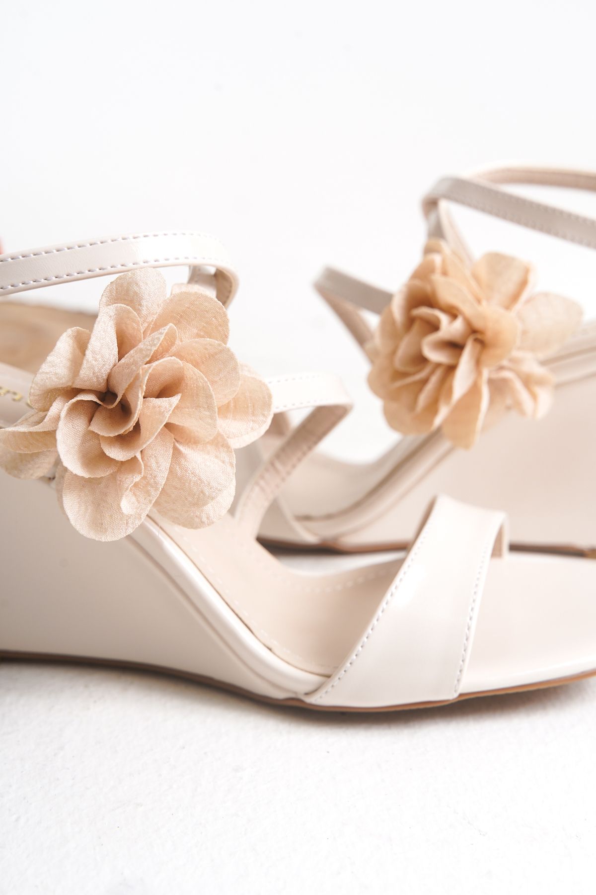 MARSEDO-Nagy Women's Wedge Heel Strappy Daily Sandals Beige 6