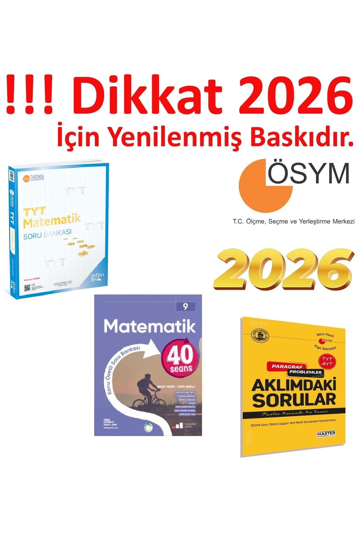 Üç Dört Beş Yayıncılık Üç Dört Beş Yayıncılık TYT Matematik Soru Bankası & Okyanus 9. Sınıf 40 Seans Matematik Konu Özetli