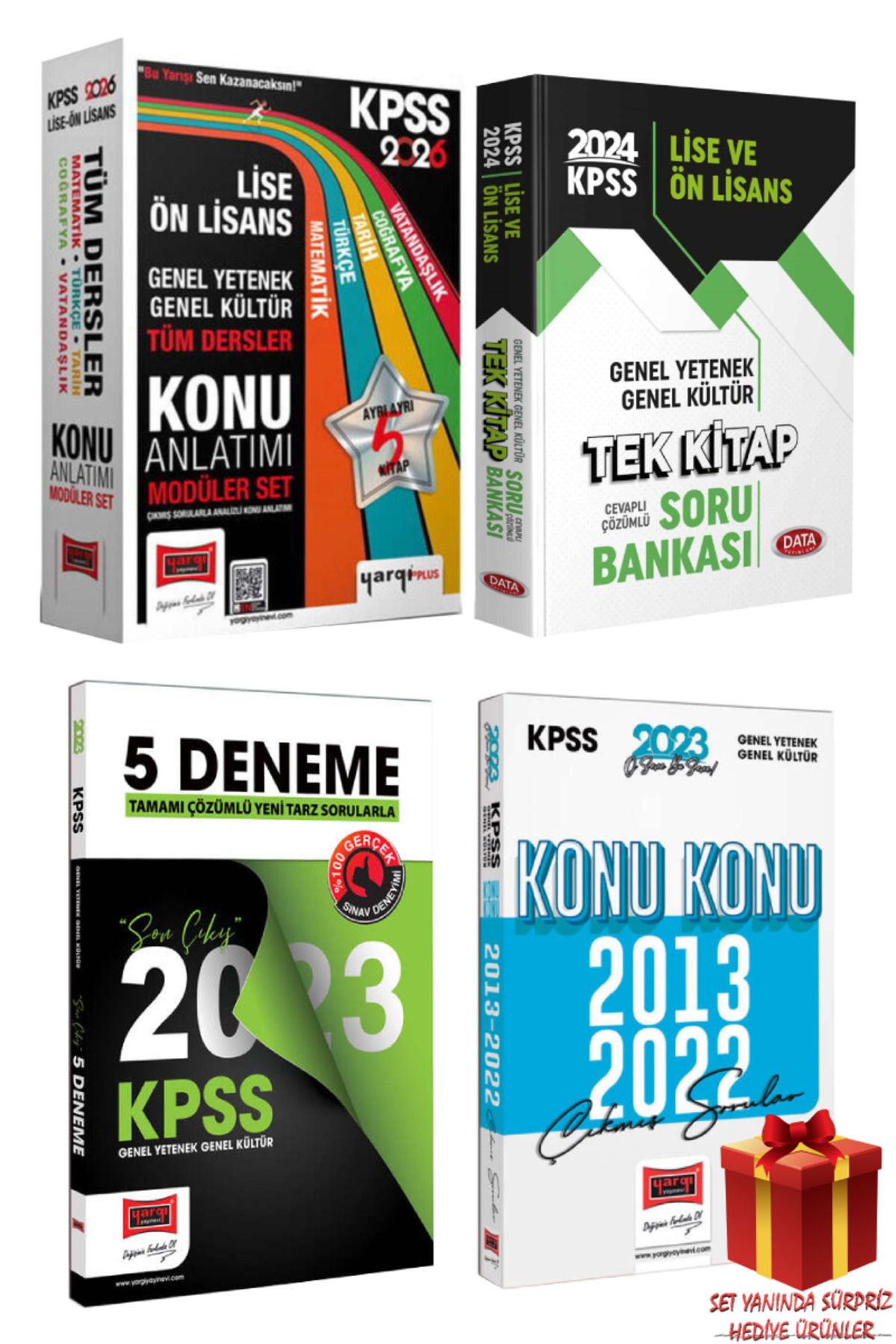 Yargı Yayınları 2026 KPSS Lise Ön Lisans GYGK Tüm Dersler Konu Anlatımı Modüler Set+ Tek Kitap Soru Bankası+ Deneme
