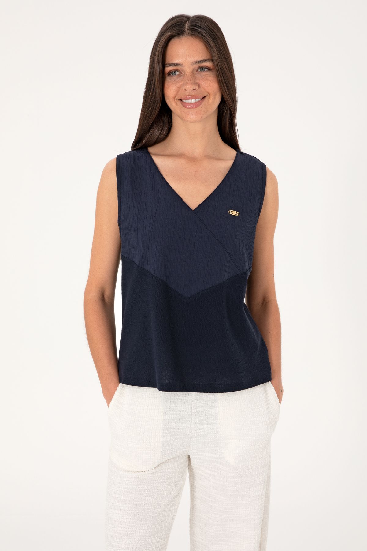U.S. Polo Assn. Kadın Lacivert Tişört 50300793-VR033
