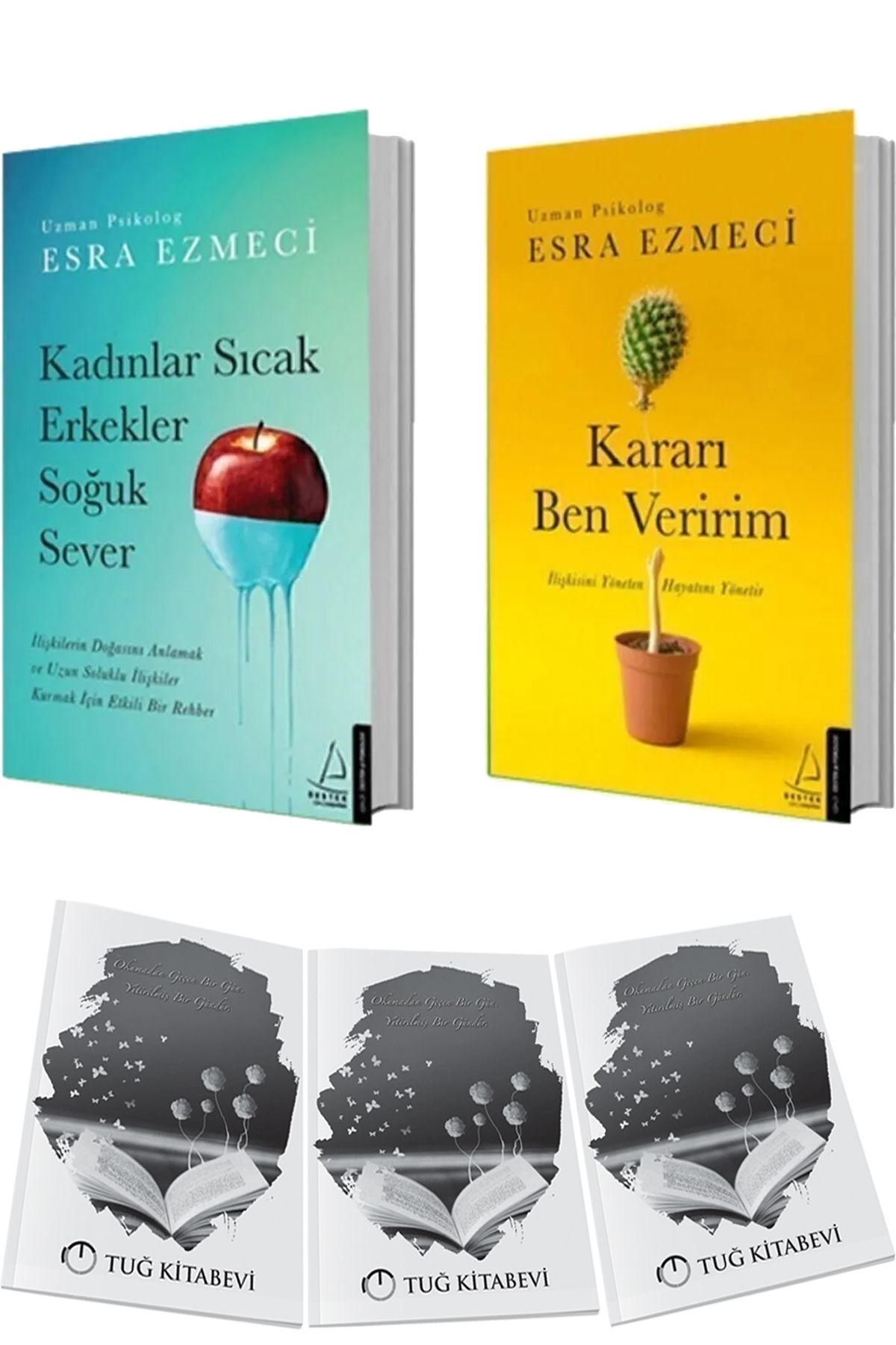 Destek Yayınları Kararı Ben Veririm-Kadınlar Sıcak Erkekler Soğuk Sever 2li Set Esra Ezmeci + Hediyeli