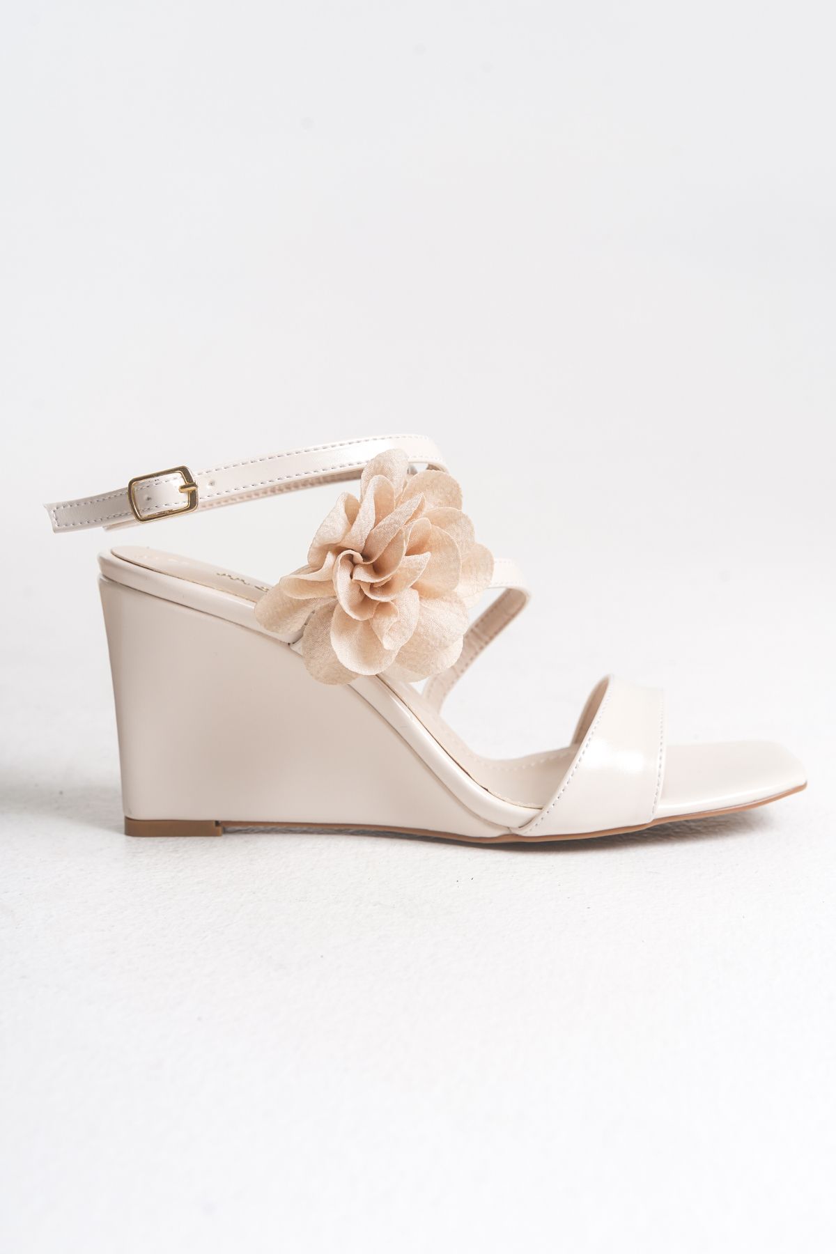 MARSEDO-Nagy Women's Wedge Heel Strappy Daily Sandals Beige 3