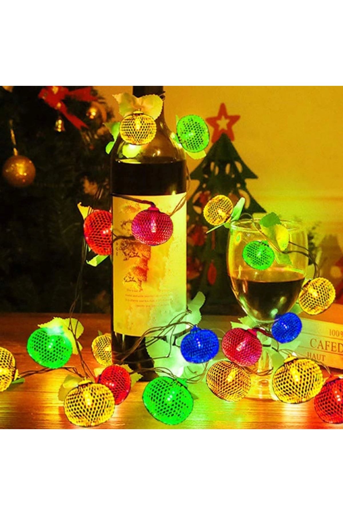 İnnMerry Parti ve Özel Gün Dekorasyonu Top Led Kandil Şeklinde Aydınlatma (5047)