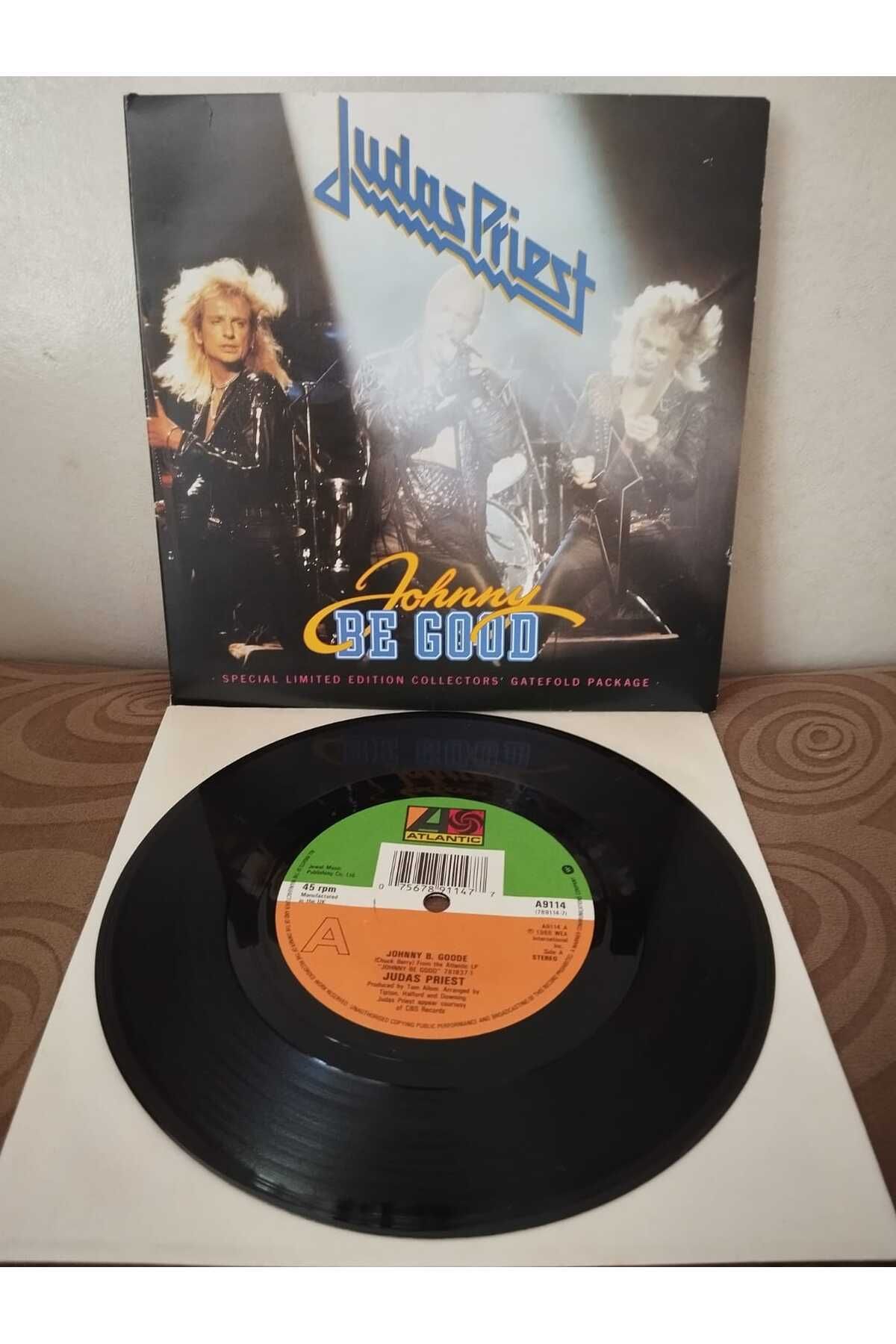 Plakperest Judas Priest – Johnny Be Good - 1988 İngiltere Basım 45lik Plak-2.EL