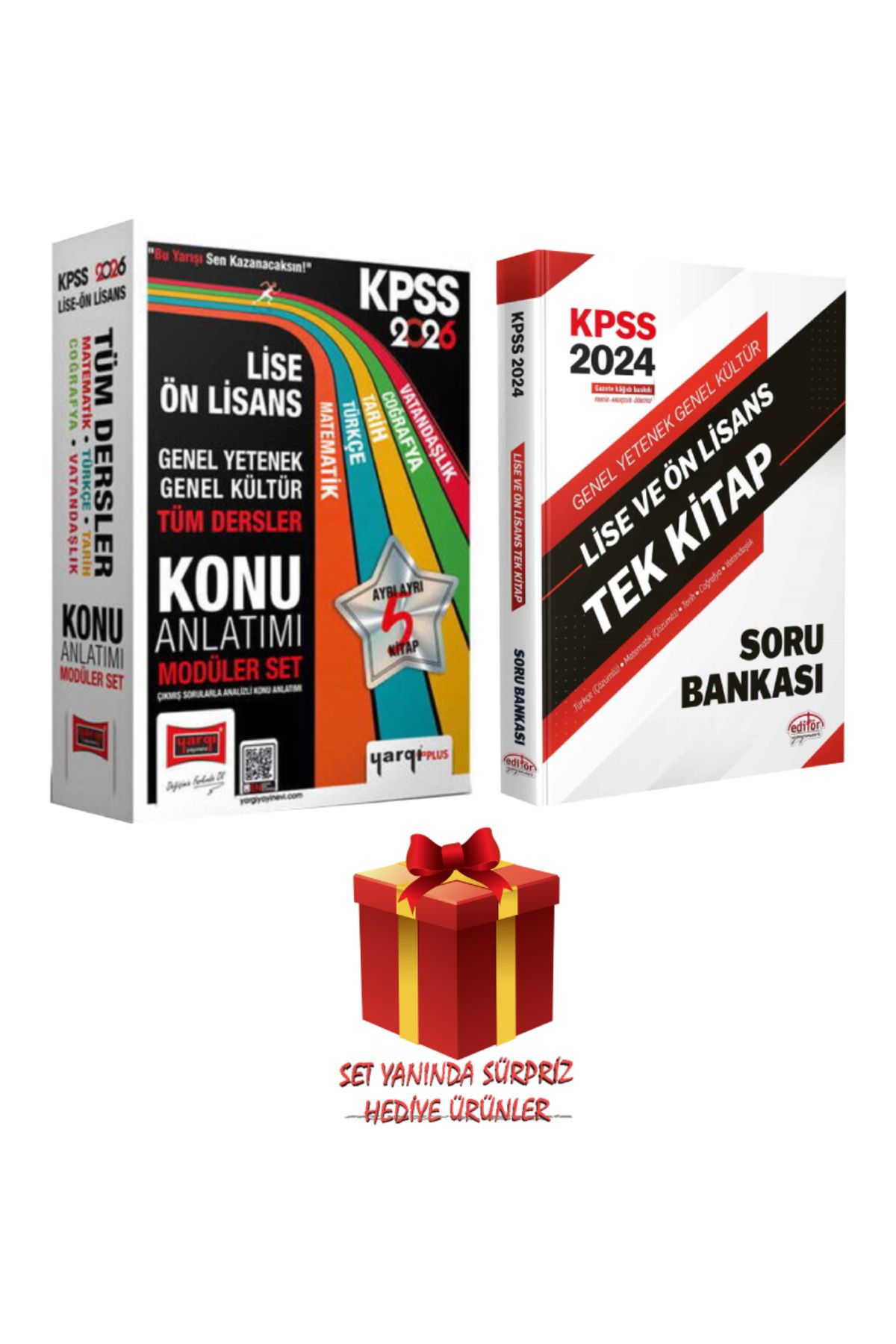 Yargı Yayınları 2026 KPSS Lise Ön Lisans GYGK Tüm Dersler Konu Anlatımı Modüler Set+ Tek Kitap Soru Bankası+ Hediye