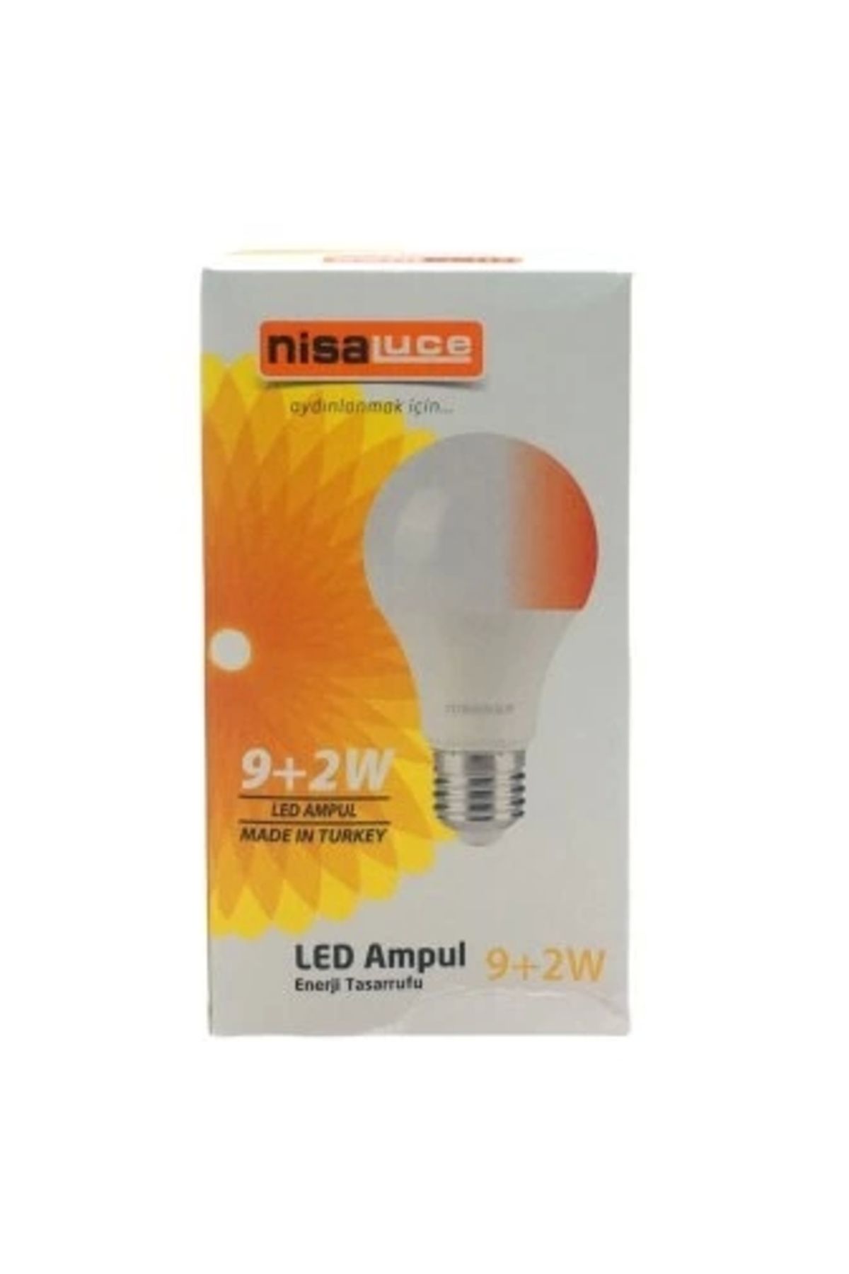 İnnMerry NİSALUCE EAMP-074/BK 9+2W E27 BEYAZ-KIRMIZI LED AMPUL (5047)