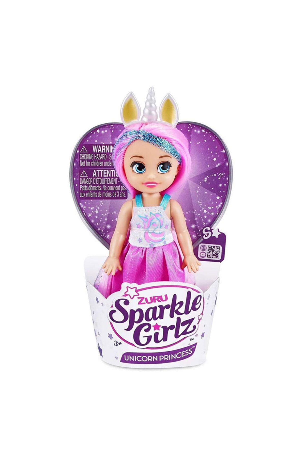 Sparkle Girl Sparkle Girlz 12 Cm Unicorn Prenses Cupcake Pembe 10094TQ3