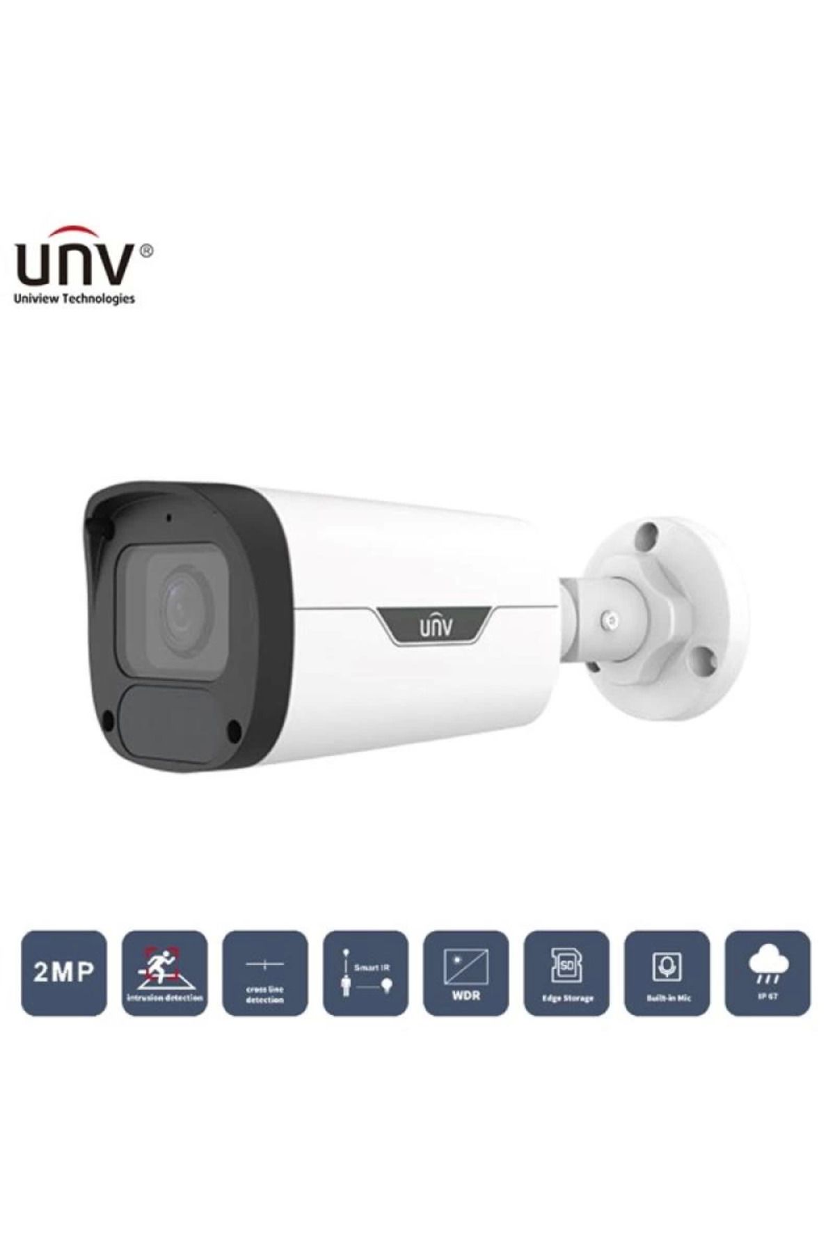feifei Unv 2Mp Ipc2322Lb-Adezk-H Motorıze 50Mt Colorhunter Ip67/Ik10 H265+ Ir Bullet Ip Kamera (Dahili Ses