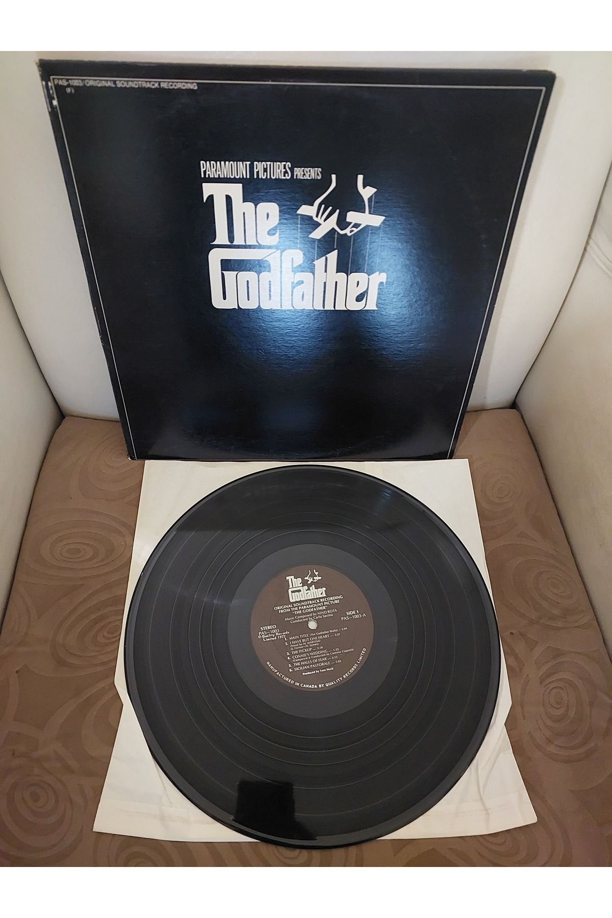 Plakperest THE GODFATHER (BABA FİLMİ) SOUNDTRACK - 1972 USA BASIM LP ALBÜM - 33 LÜK PLAK
