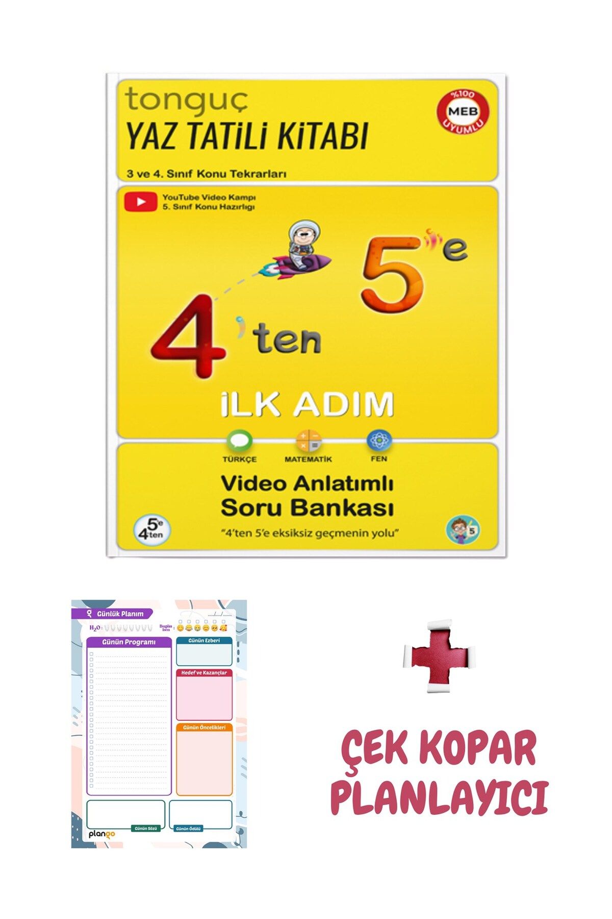 Tonguç Yayınları 4'ten 5'e Hazırlık Kitabı - Çek Kopar Planlama Defteri - Tonguç Yayınları