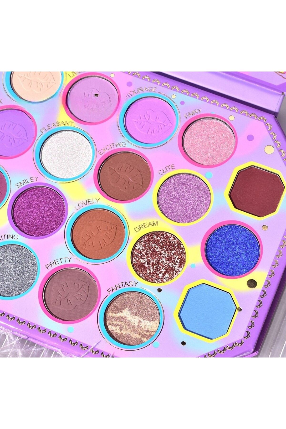 Teo-Makeup Palette, KEVIN & COCO, Violet Ice Cream, Eyeshadow, 22 colors, 19 x 13.7 x 1.3 cm 5