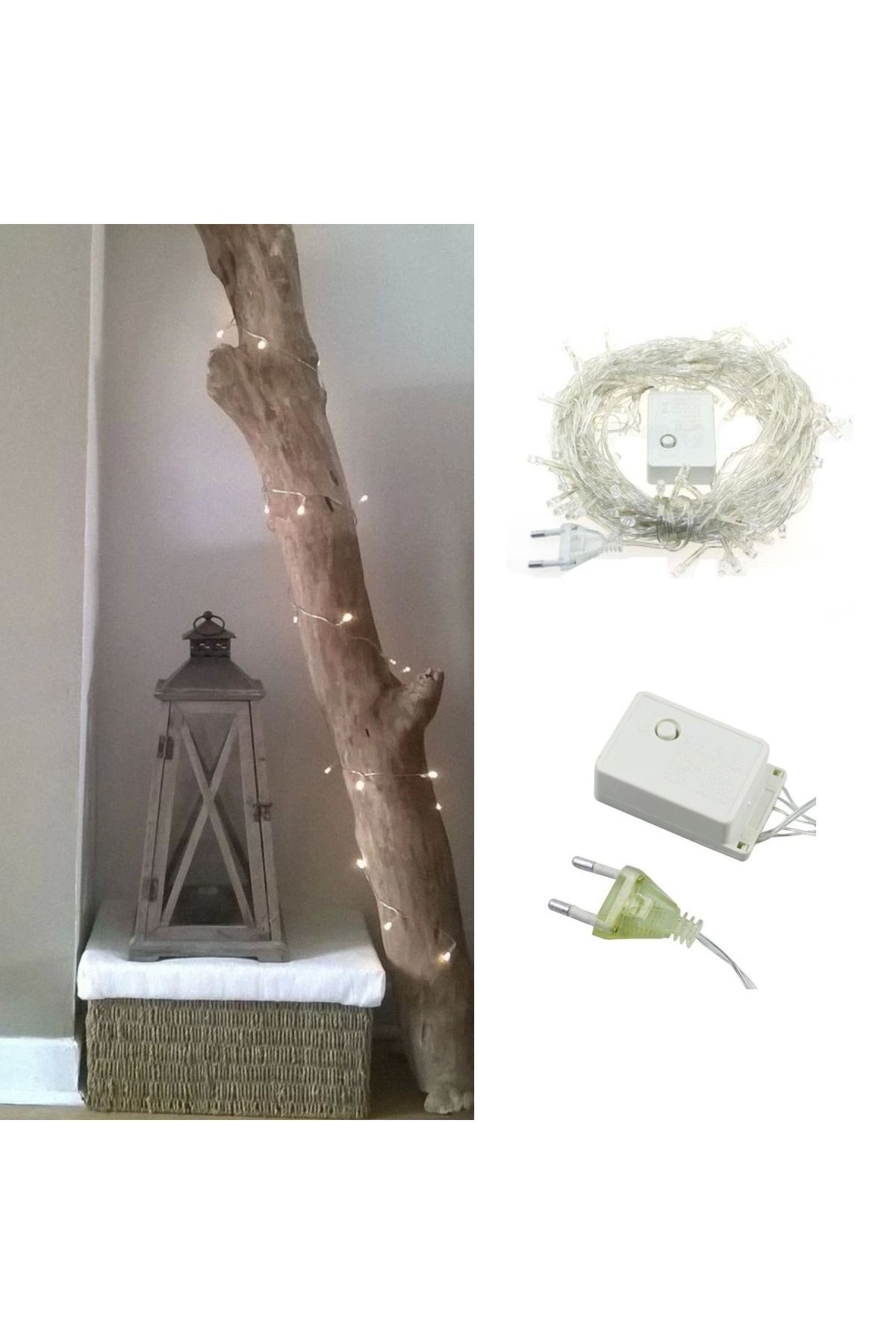 İnnMerry 100 Ledli 8 Fonksiyonlu 10 Metre Led Aydınlatma Dekor Lambası (beyaz) (5047)