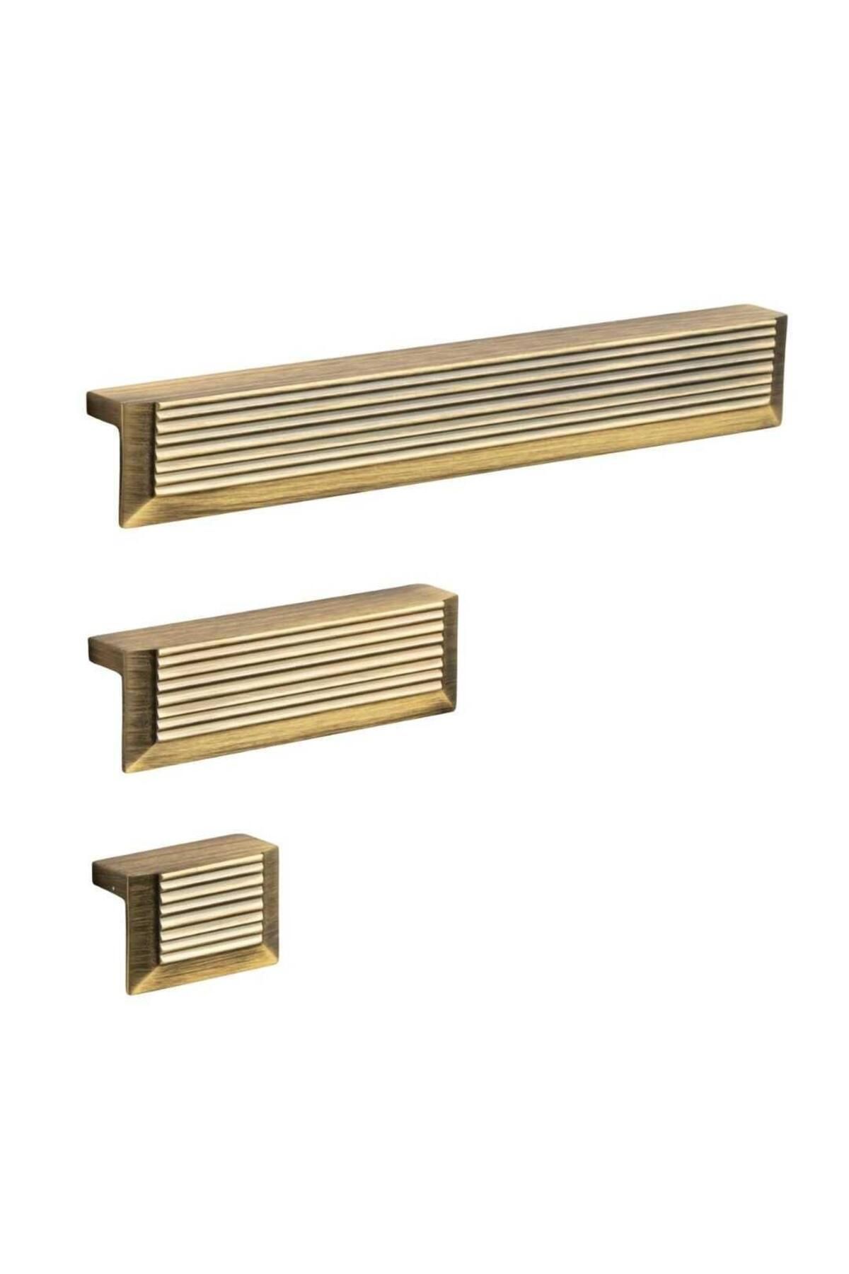 System Mobilya Kulbu Antik Sarı Renk 960mm Kulp 1 Adet (SY9060 0960 ABM)