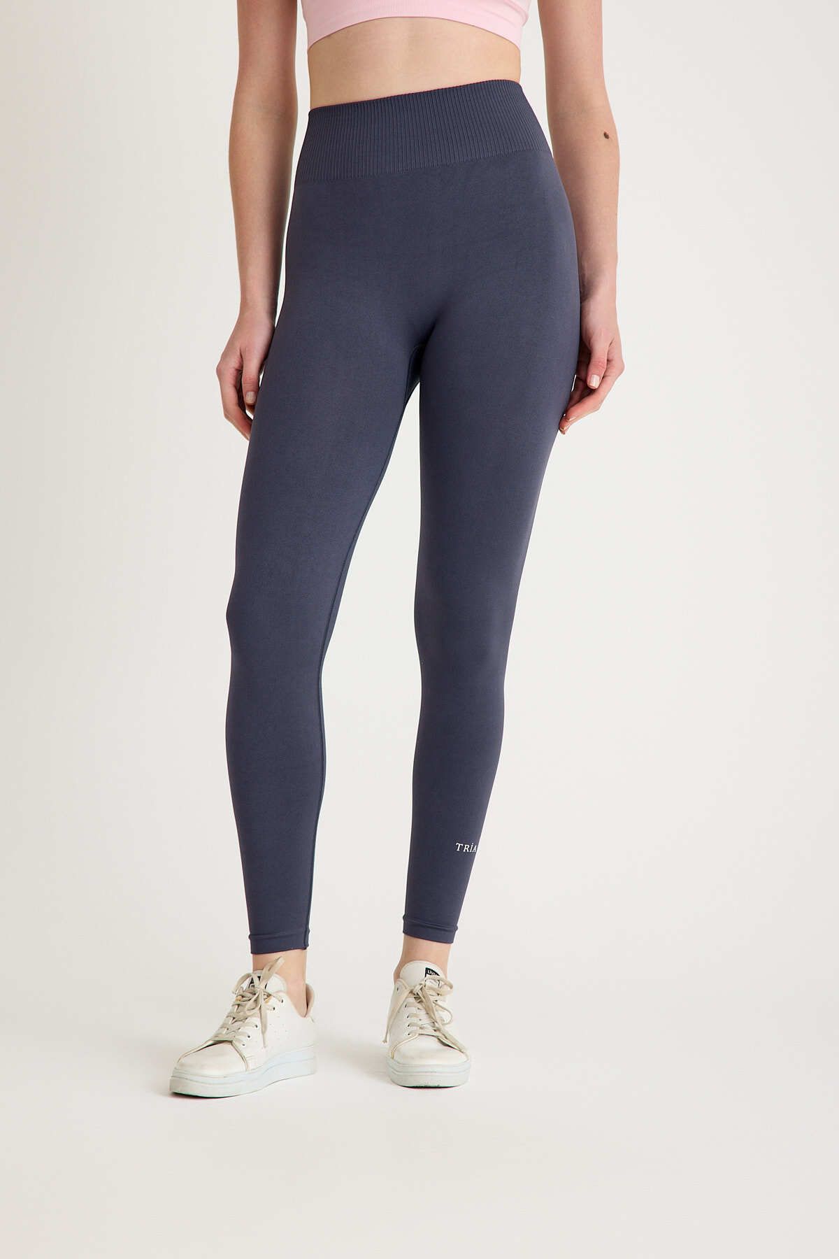 Tria Body Dikişsiz comfort düz tayt (seamless) antrasit