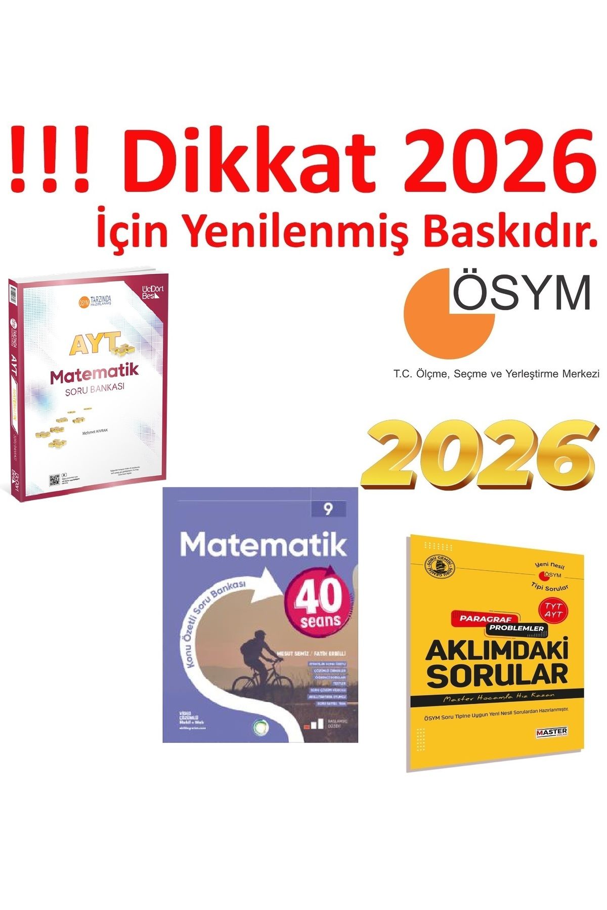 Üç Dört Beş Yayıncılık Üç Dört Beş Yayıncılık AYT Matematik Soru Bankası & Okyanus 9. Sınıf 40 Seans Matematik Konu Özetli