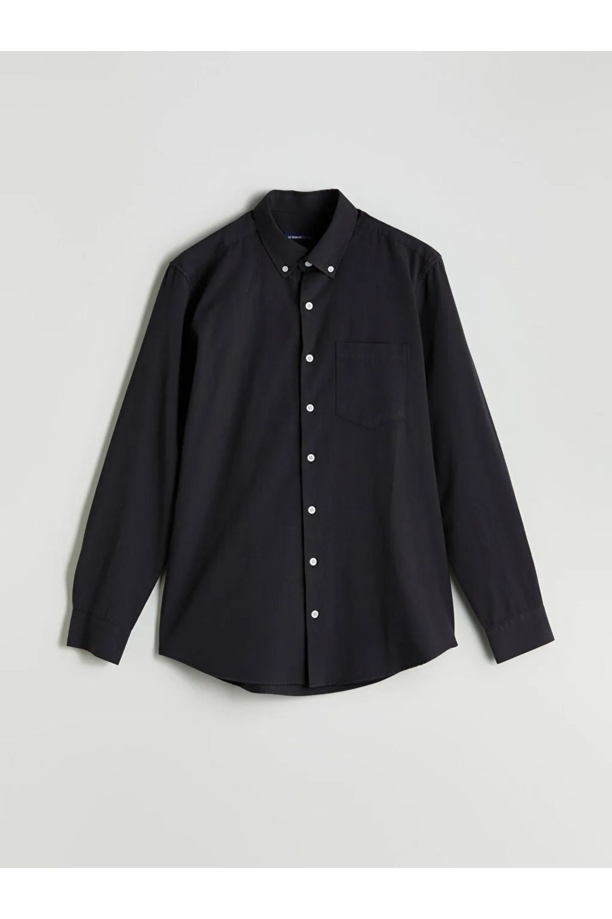 LC Waikiki LCWAIKIKI Classic Antrasit Regular Fit Uzun Kollu Poplin Erkek Gömlek