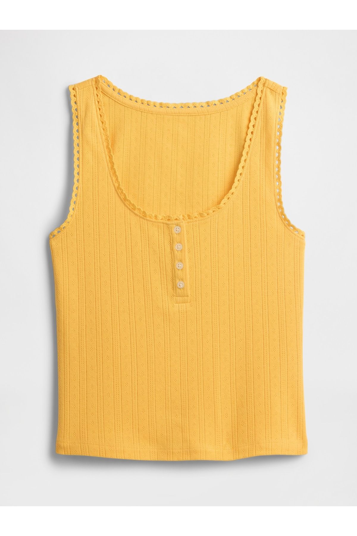 Kadın Sarı Eyelet Atlet - 2