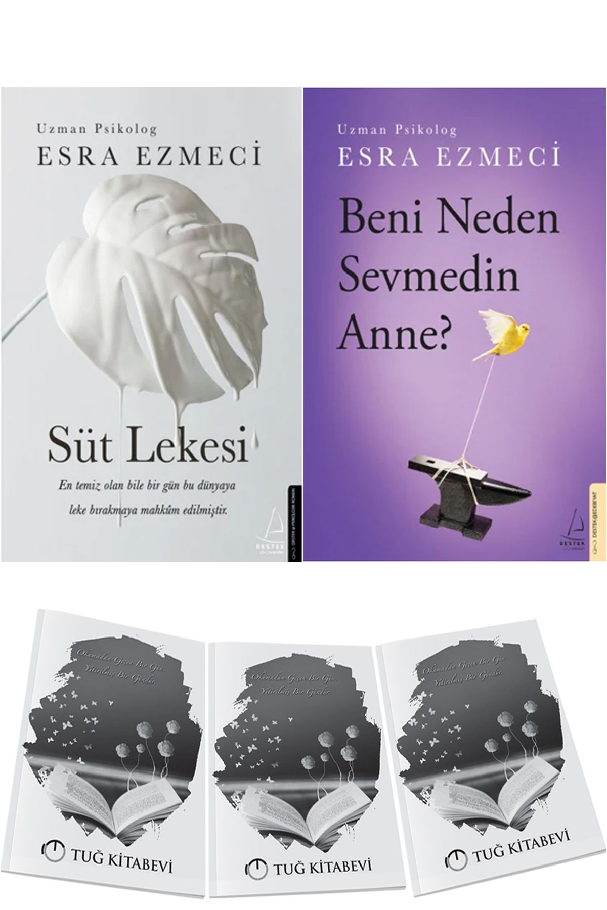 Destek Yayınları Beni Neden Sevmedin Anne? ve Süt Lekesi 2li Set Esra Ezmeci + Hediyeli