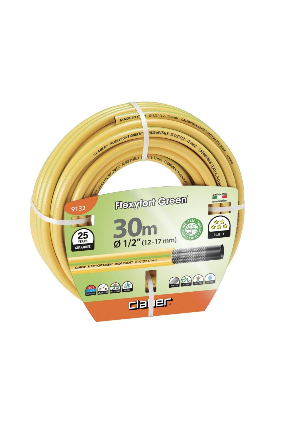 CLABER 9132 Hortum Flexyfort Green 30m çap ½