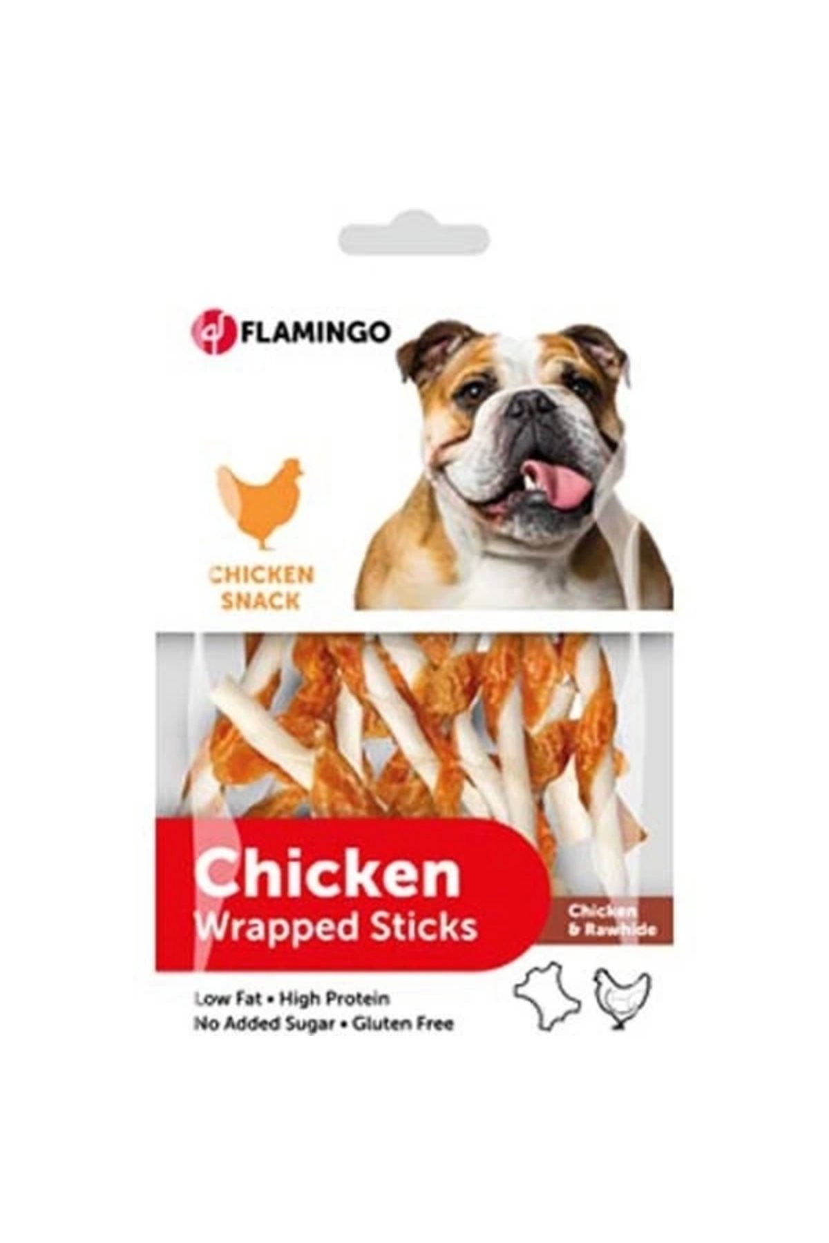 ShopNova Flamingo Chicken Wrapped Sticks Tavuk Etli Glutensiz Köpek Ödül Maması 65 Gr