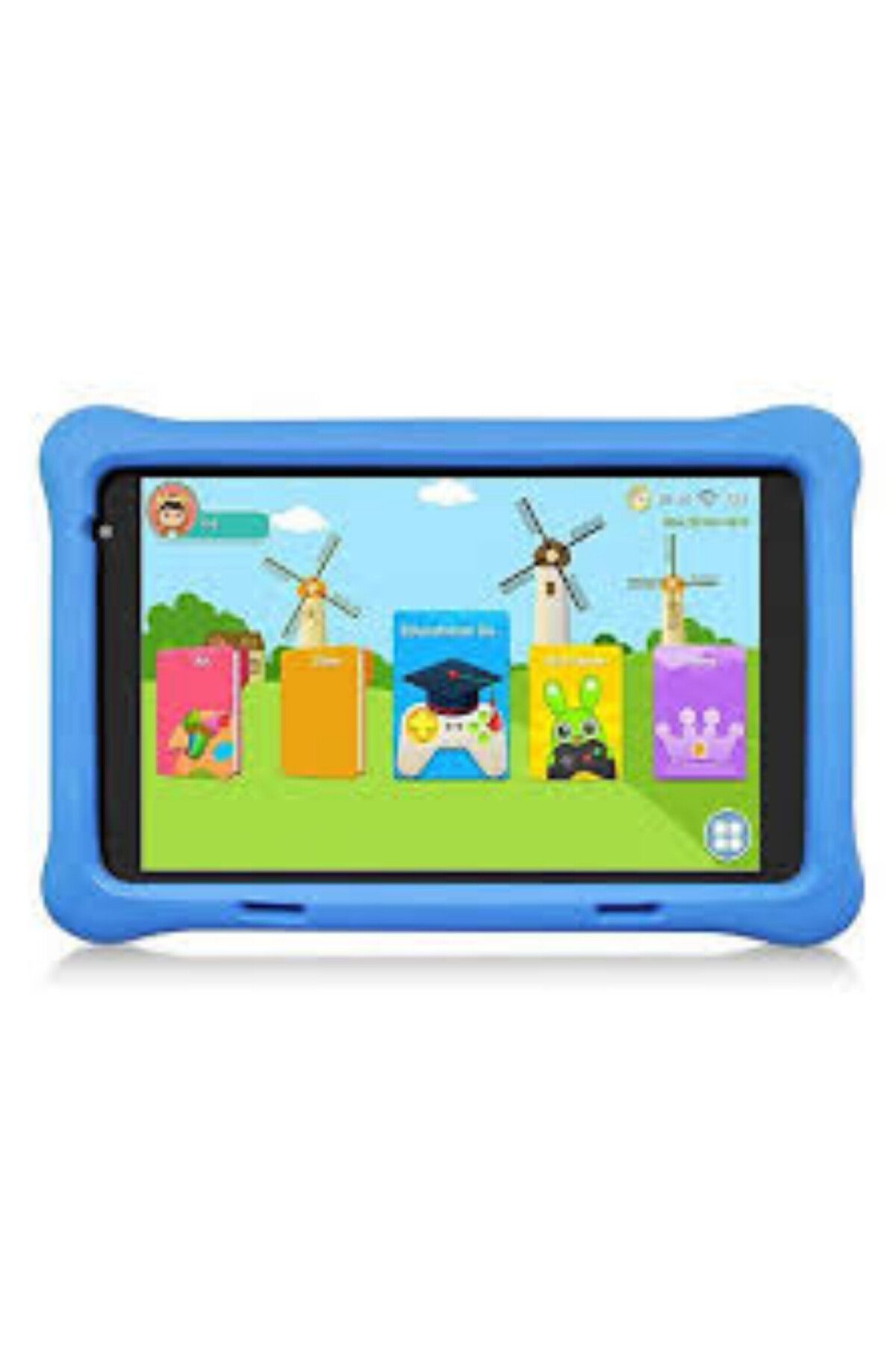Store 8" IPS Ekran 4GB 64GB Android 13.0 A133P 1.8GHz Çocuk Tableti, Kids Tablet Mavi uyumlu
