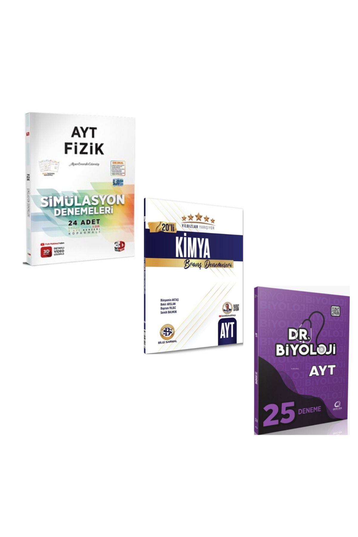 Bilgi Sarmal Yayınları 3D AYT Fizik Bilgi Sarmal Kimya ve Dr Biyoloji Biyopsi Deneme